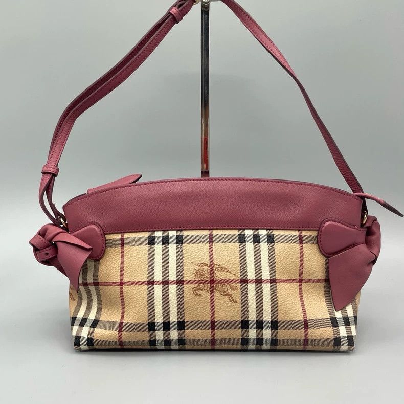 Burberry Burberry Burberry Checkered Crossbody Bag with Red Detail- Size ONE SIZE - 2 Thumbnail