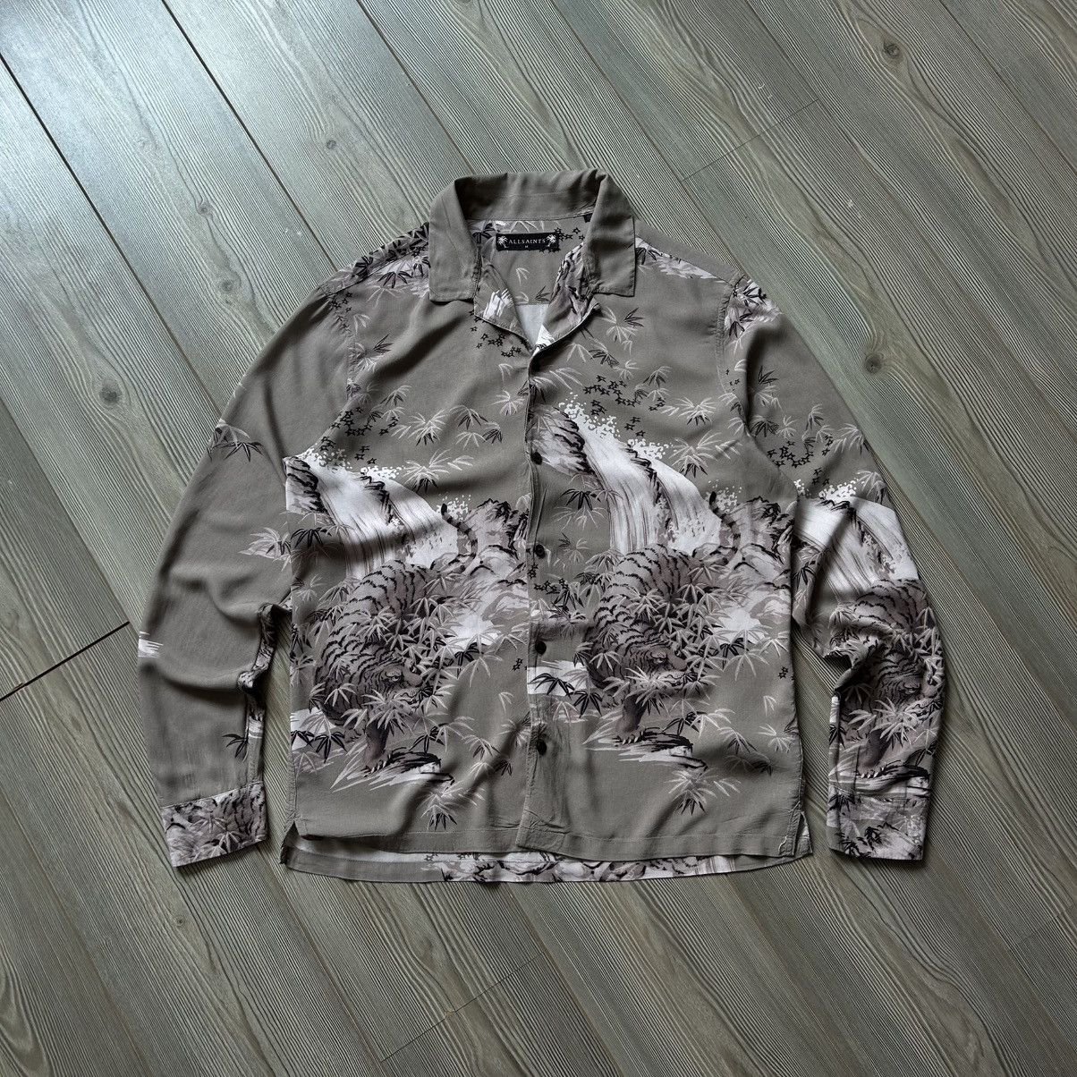 Allsaints Allsaints Java Tiger 100% Viscose Long Sleeve Shirt Size US M / EU 48-50 / 2 - 3 Thumbnail
