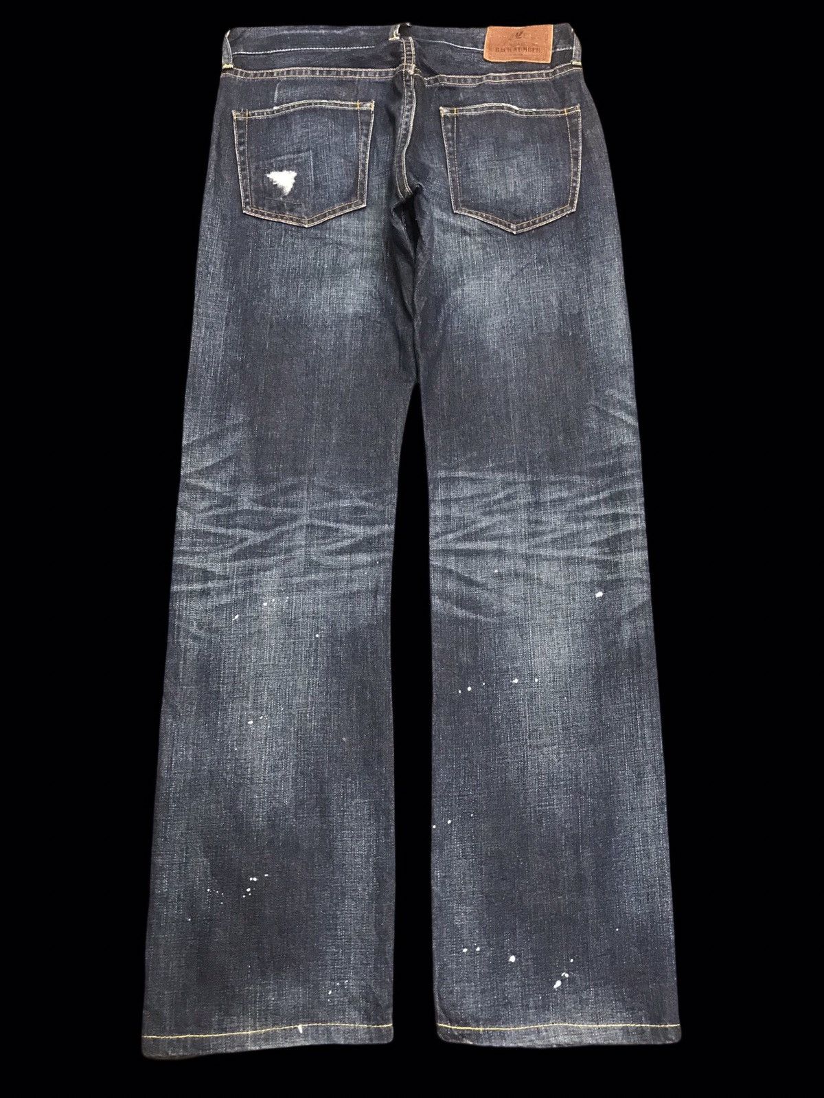 Japanese Brand 💥DENIM ART💥BACK NUMBER JAPAN DISTRESSED PAINTER DENIM F140 Size US 32 / EU 48 - 2 Thumbnail