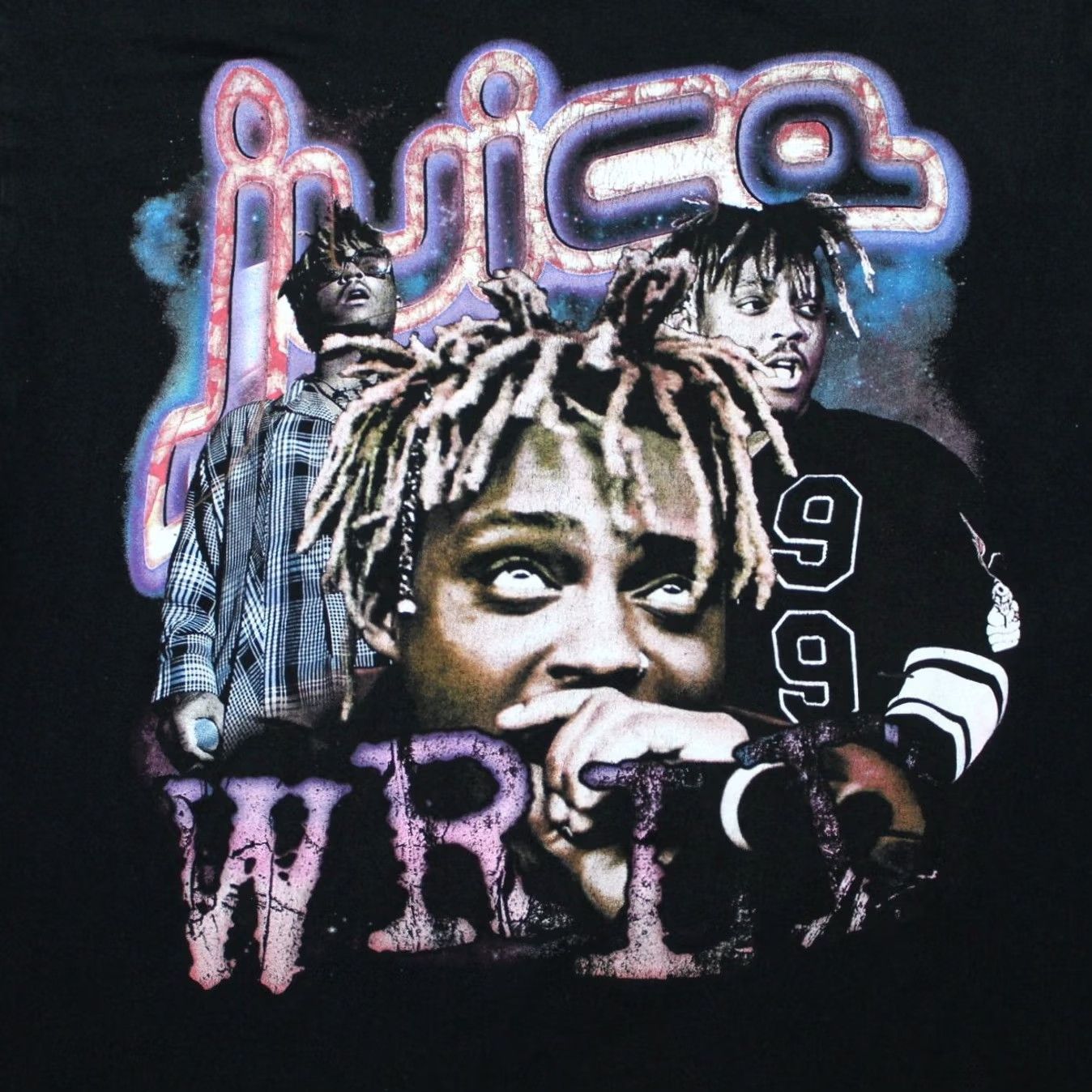 Vintage Juice Wrld 999 Shirt Mens Large Black Graphic 100% Cotton Short Sleeve Pullover Size US L / EU 52-54 / 3 - 4 Thumbnail