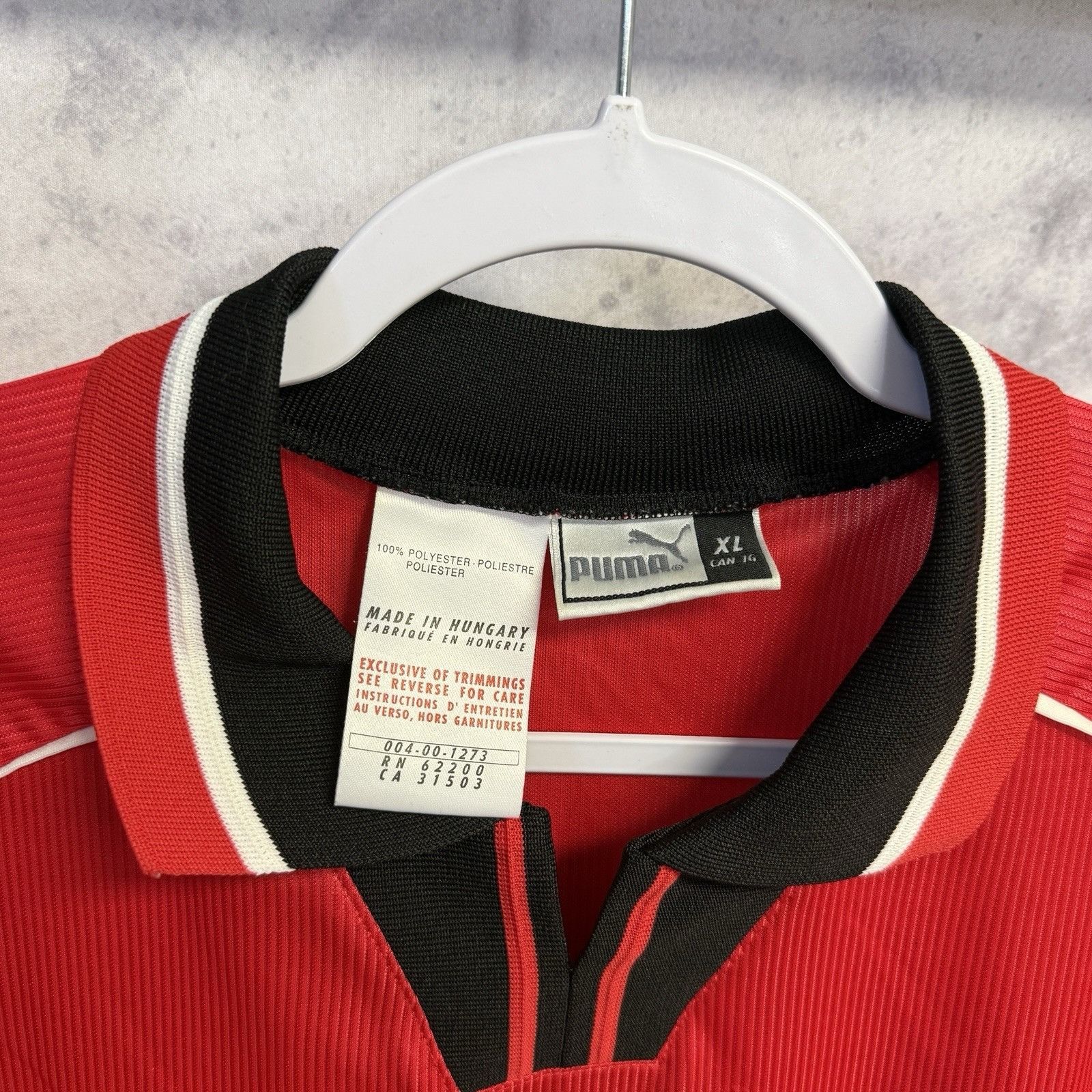 Puma Vintage 90s PUMA Soccer Jersey Mens XL Red Size US XL / EU 56 / 4 - 10 Thumbnail