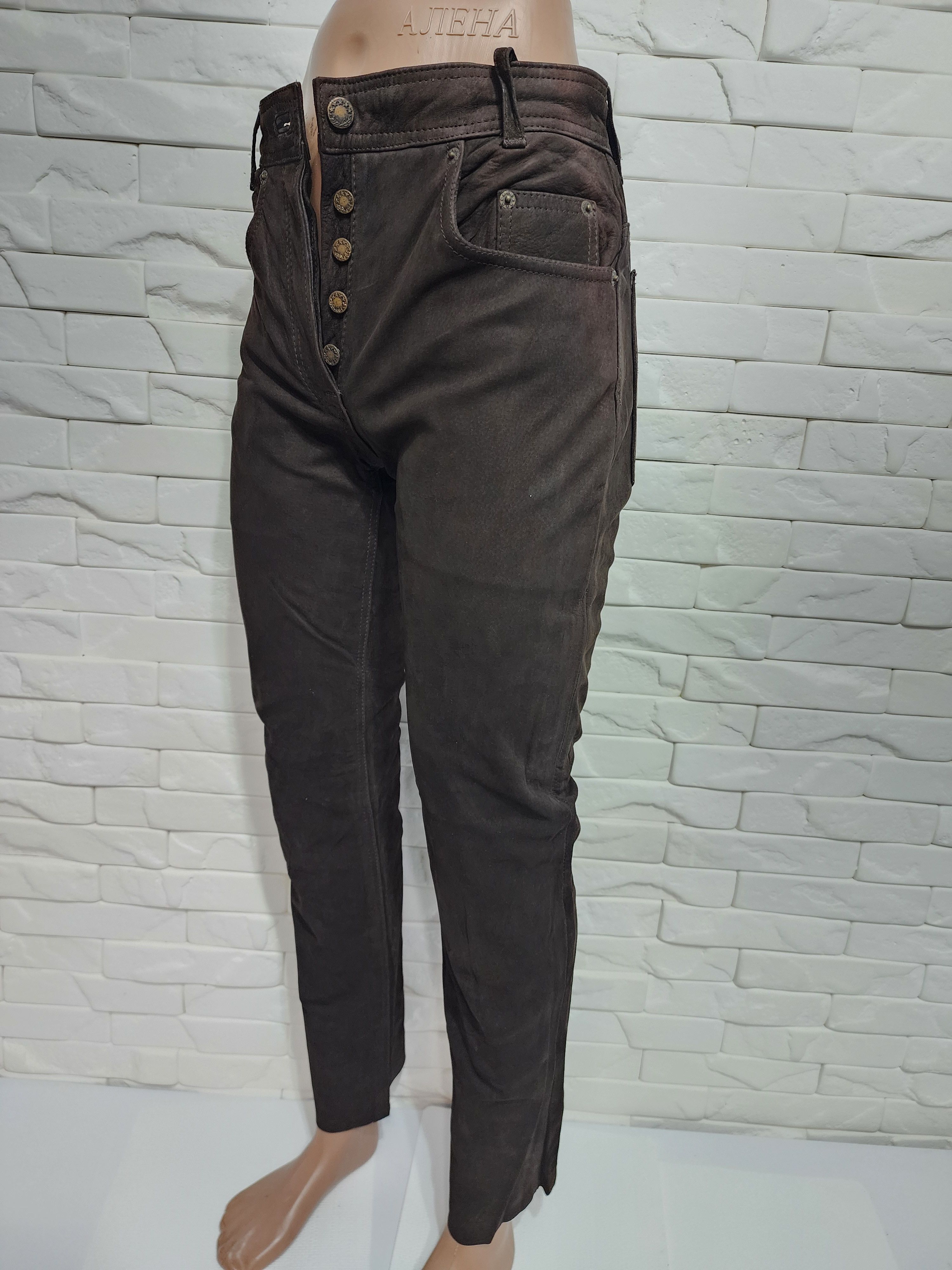 Women's genuine leather pants.