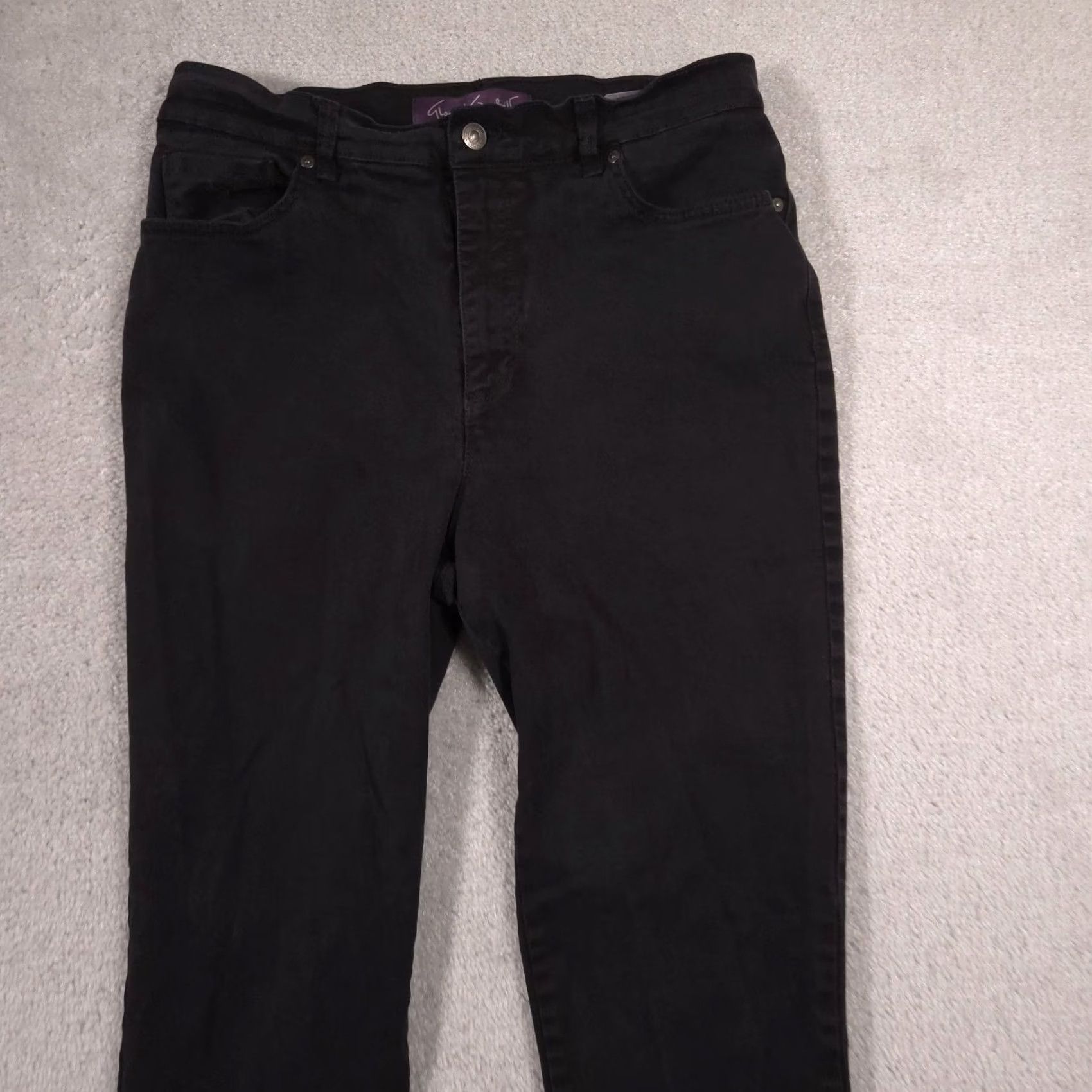 Gloria Vanderbilt Gloria Vanderbilt Amanda Jeans Women's 10 Med Denim Black Stretch Straight Leg Size 32" / US 10 / IT 46 - 2 Thumbnail