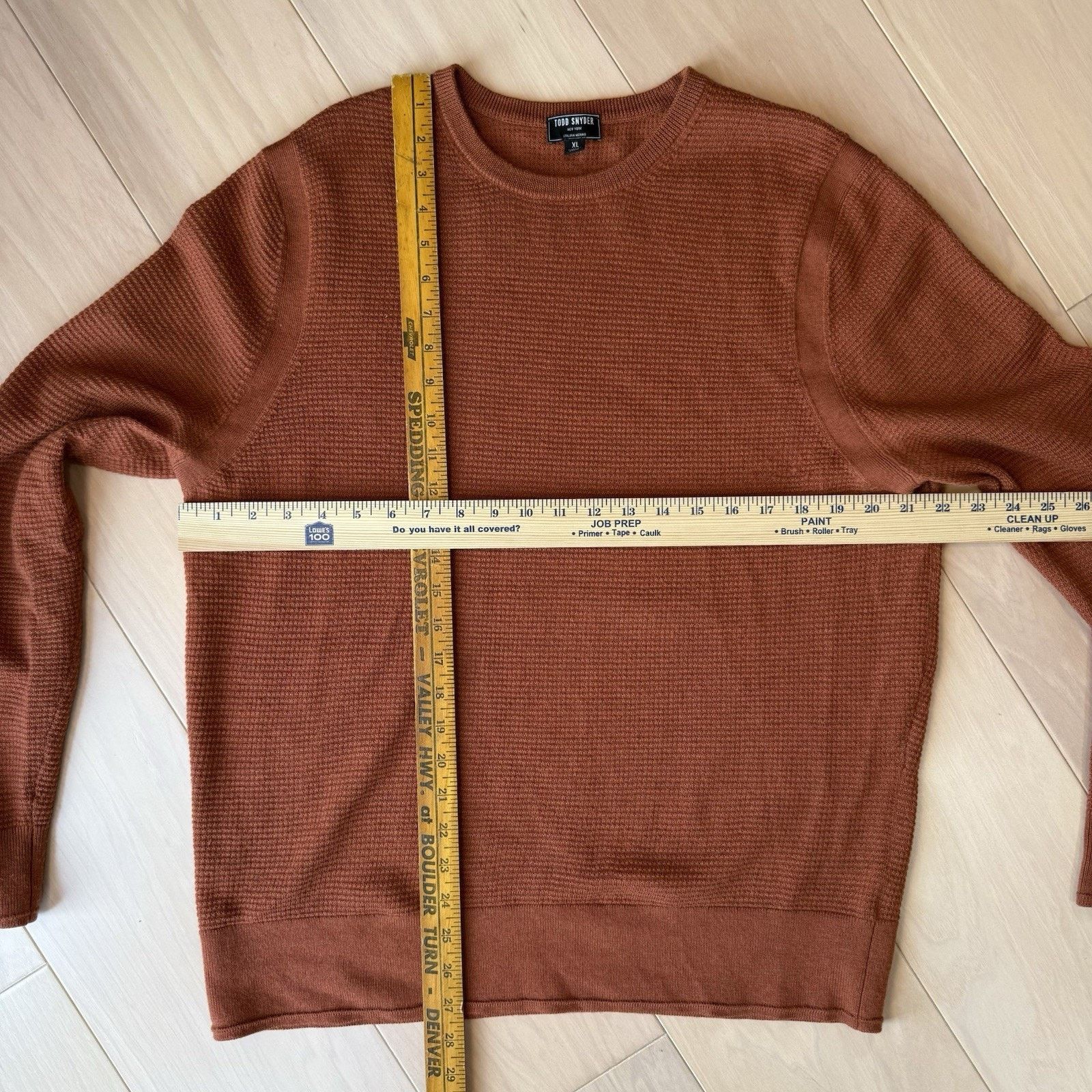 Todd Snyder Todd Snyder Merino Wool Sweater XL Orange Italian Fabric Size US XL / EU 56 / 4 - 3 Thumbnail