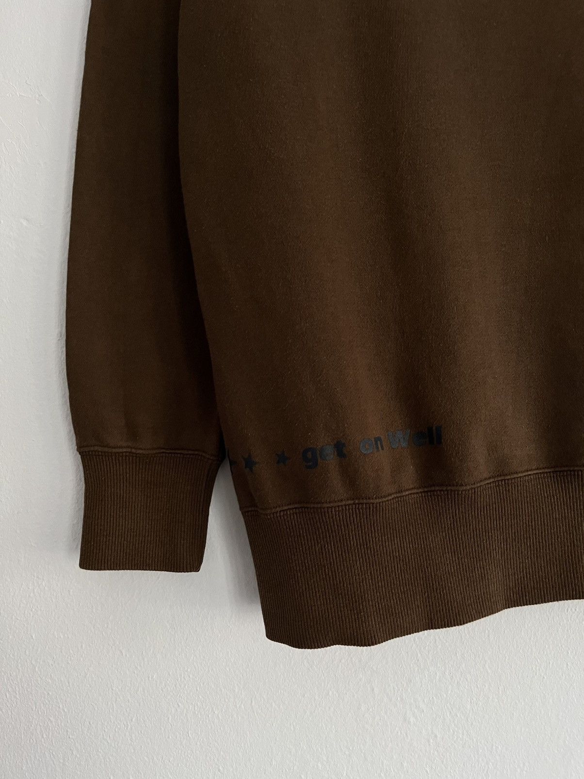 Japanese Brand Vintage Clef De Sol CDS Asymmetrical Brown Sweatshirt 00s Size M / US 6-8 / IT 42-44 - 3 Thumbnail