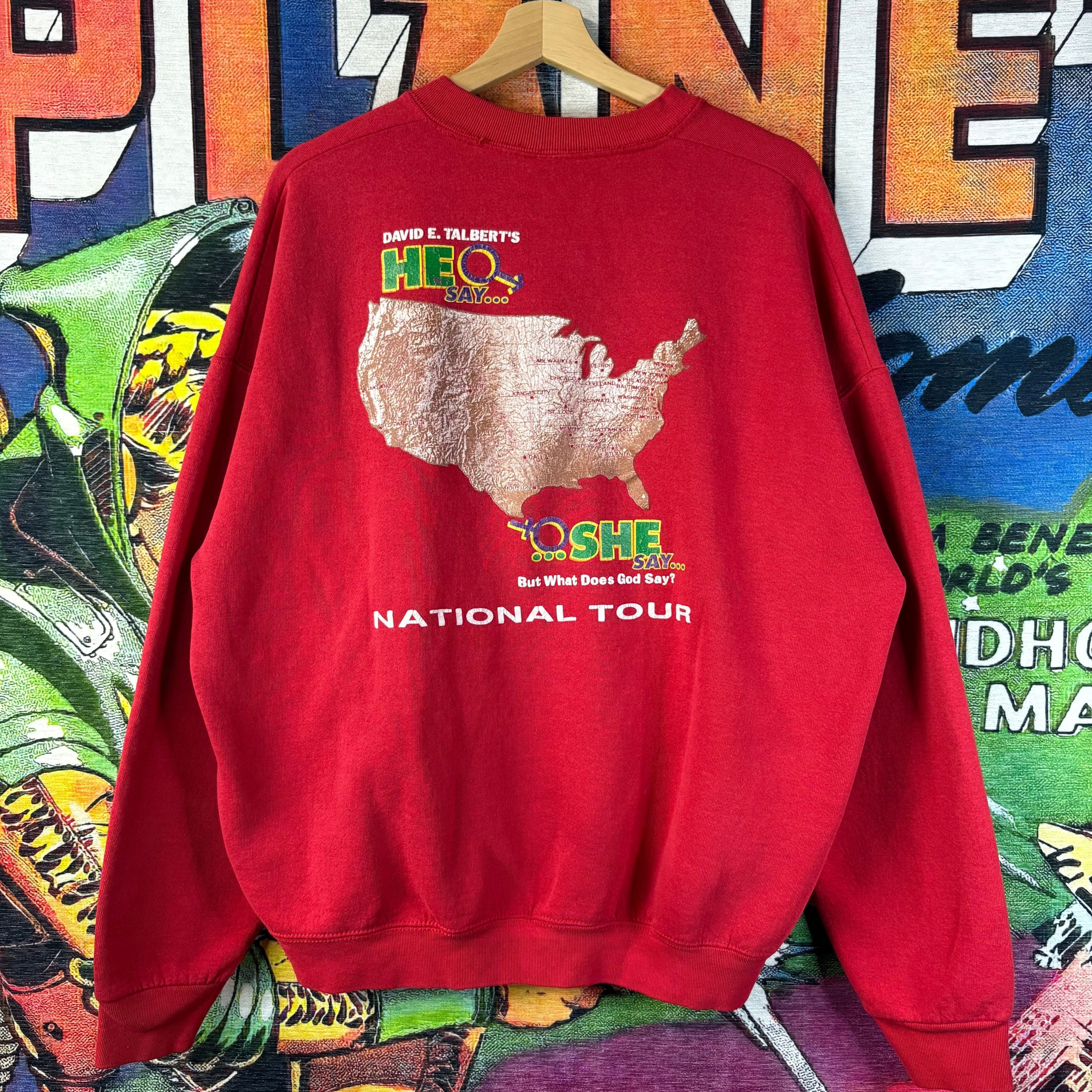 Vintage Vintage Red Christian Sweatshirt Size 2XL Size US XXL / EU 58 / 5 - 3 Thumbnail