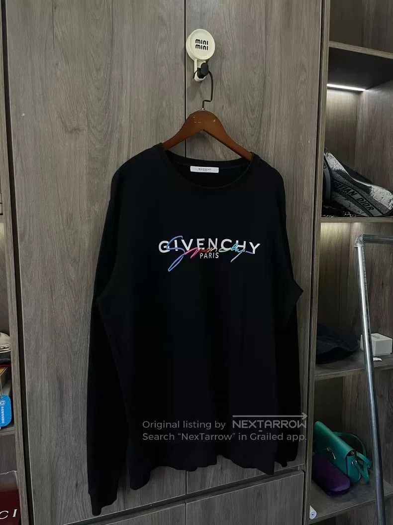 Givenchy Givenchy Logo Pattern Round Neck Long Sleeve Sweatshirt Size US L / EU 52-54 / 3 - 5 Thumbnail