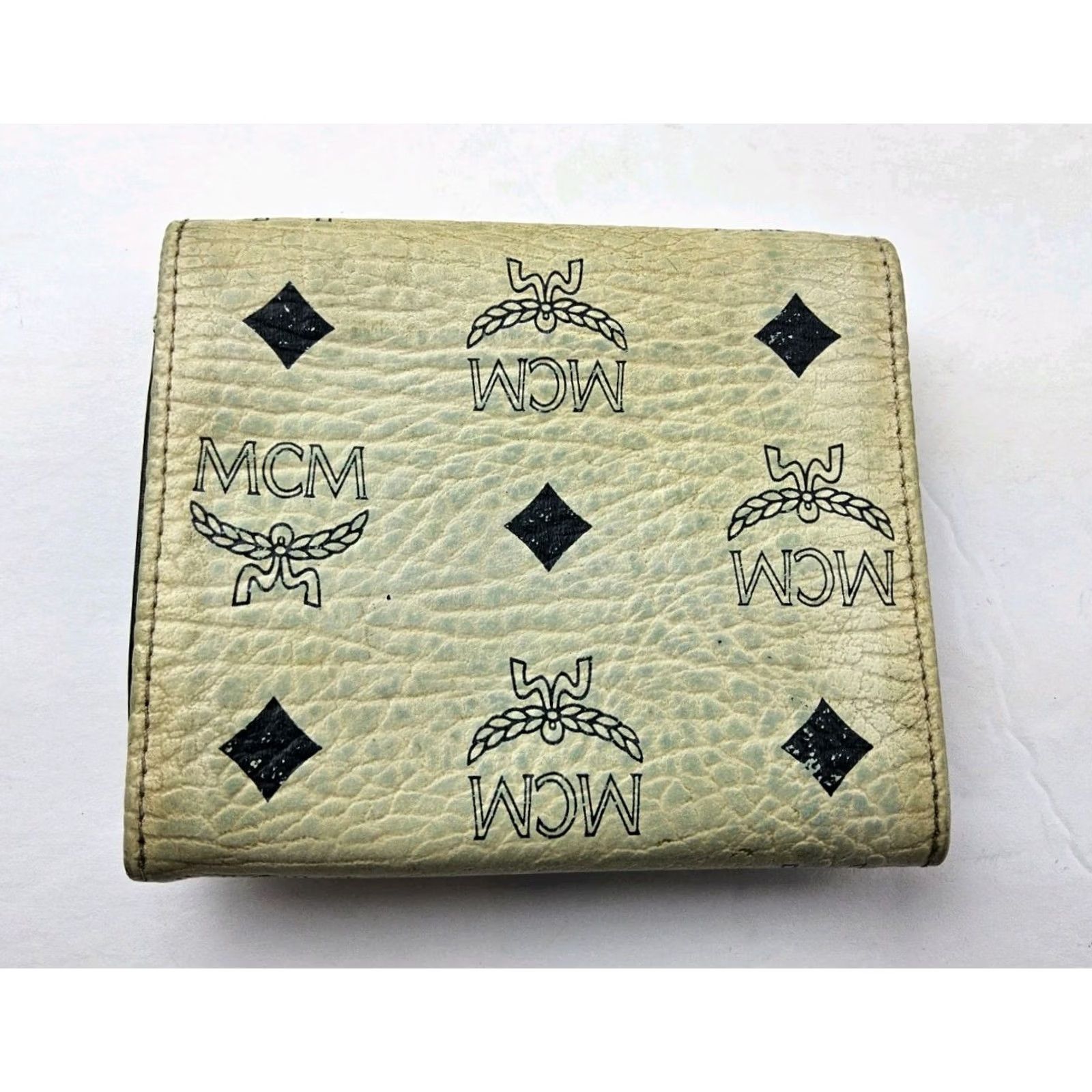 MCM MCM Logo Visetos Leather Folding Snap Wallet Women's Size ONE SIZE - 2 Thumbnail