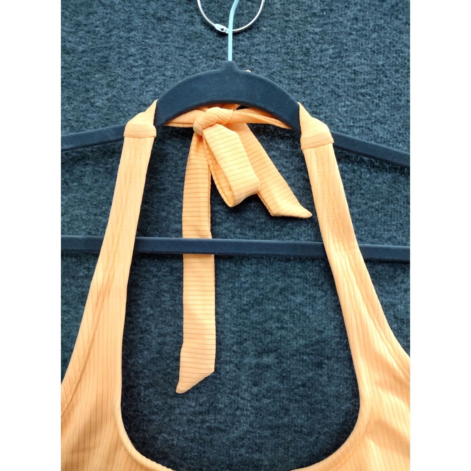 Vintage Xhilaration Women's Bandeau Bikini Top XL Orange Padded Swim Top Strap Solid 12-14 Women's Size XL / US 12-14 / IT 48-50 - 5 Thumbnail