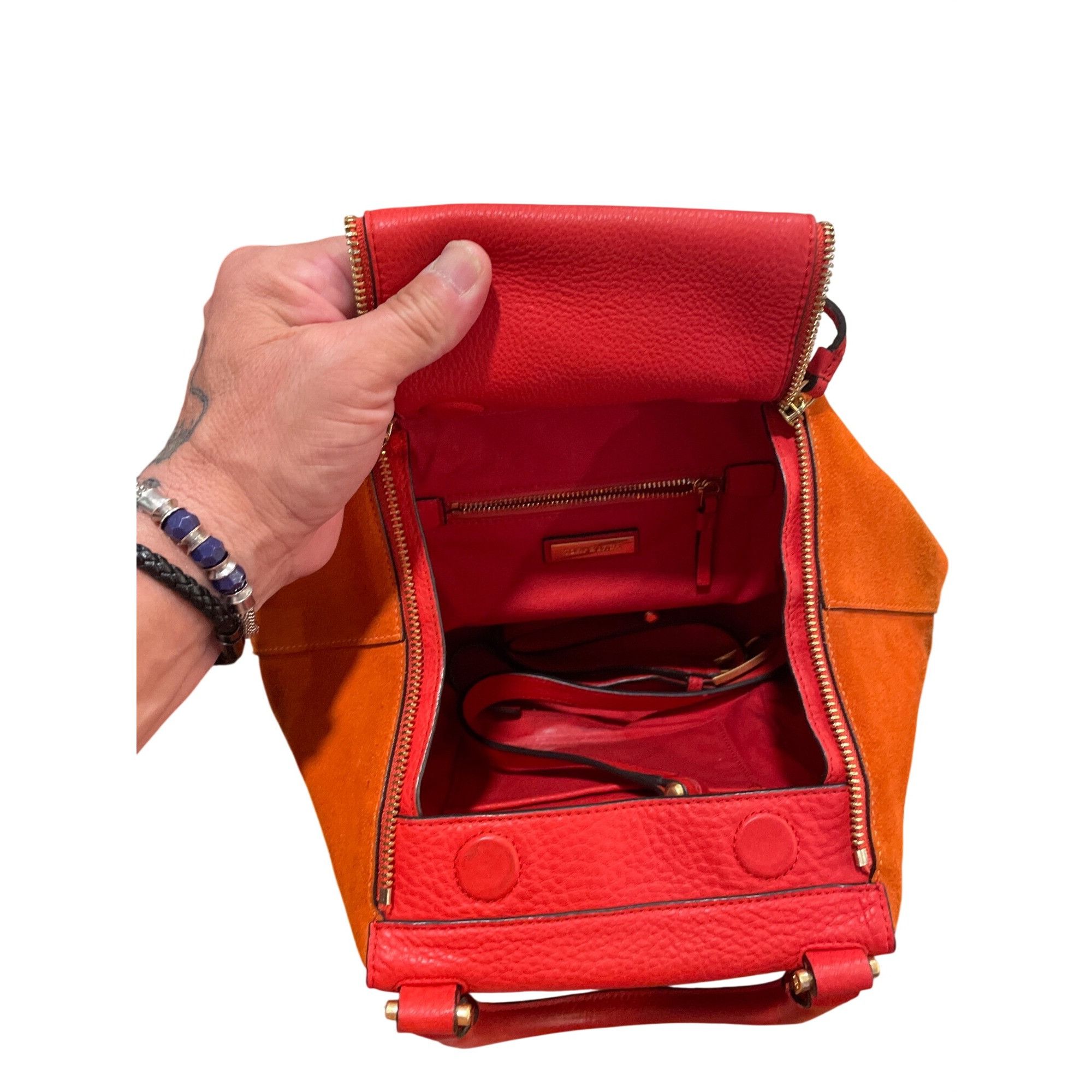 Tory Burch Tory Burch wms red orange suede leather tassled crossbody ha Size ONE SIZE - 14 Thumbnail