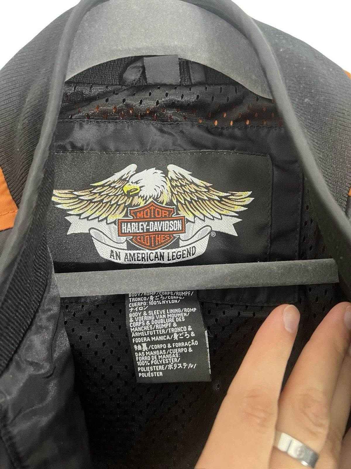 Harley Davidson Harley Davidson Vintage Bomber Jacket 2008 Black and Orange Size US M / EU 48-50 / 2 - 10 Thumbnail