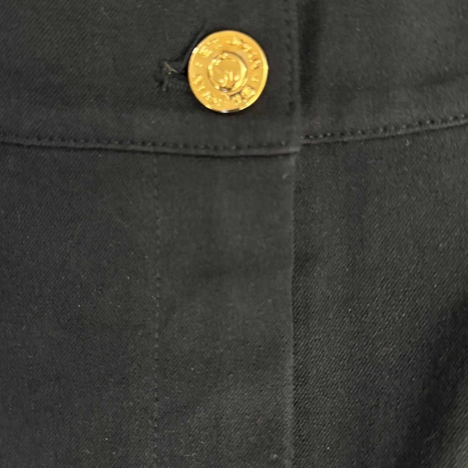 St. John St. John Black Trousers with Gold Zipper Detail Size 28" / US 6 / IT 42 - 4 Thumbnail