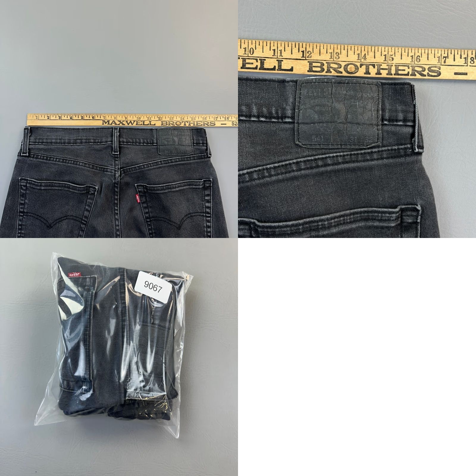 Levi's Levi's 541 Jeans Mens 31x32 Black Denim Athletic Taper Stretch Casual Jeans Size US 31 - 9 Thumbnail
