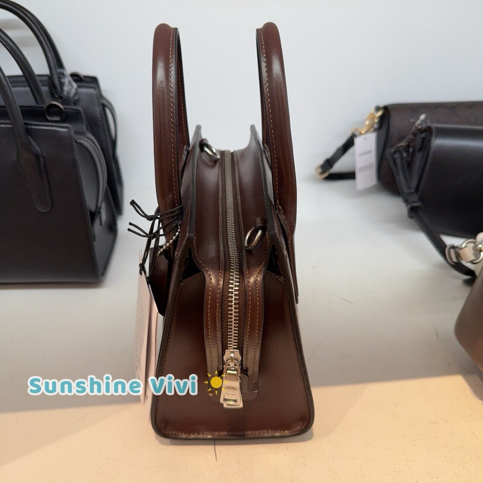 Coach NWT COACH Andrea Carryall Bag CT766 Silver /Oak/Maple Size ONE SIZE - 3 Thumbnail