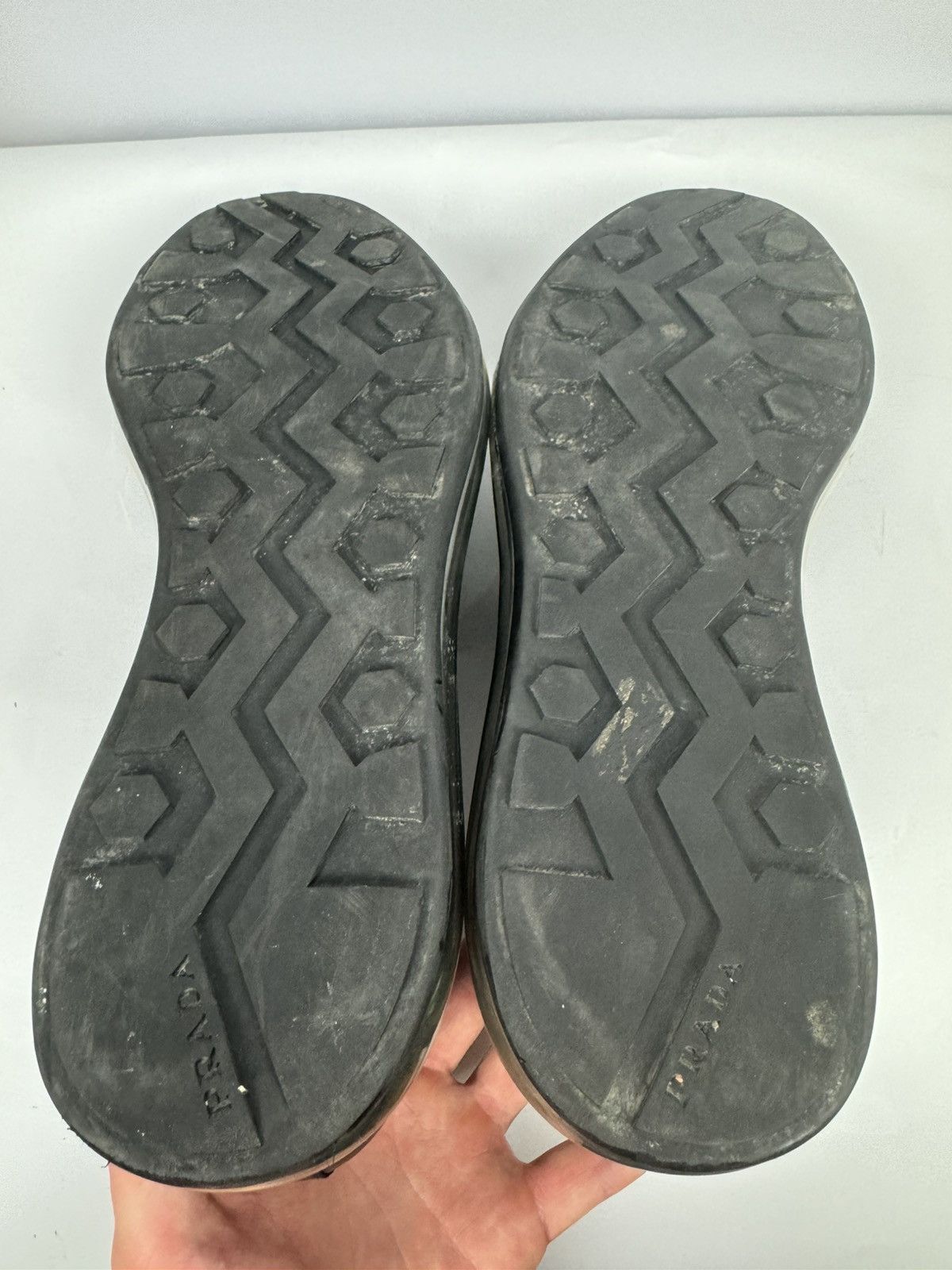 Japanese Brand × Prada Prada Snickers Leather Air-Soled Size US 12 / EU 45 - 7 Thumbnail