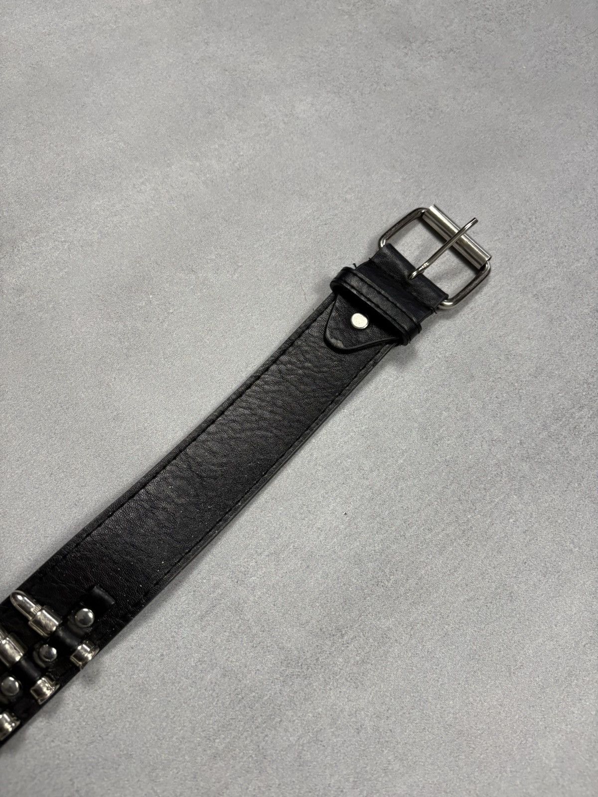 Vintage Retro Punk Belt Bullet Belt Y2K Streetwear Grunge Leather Size ONE SIZE - 5 Thumbnail