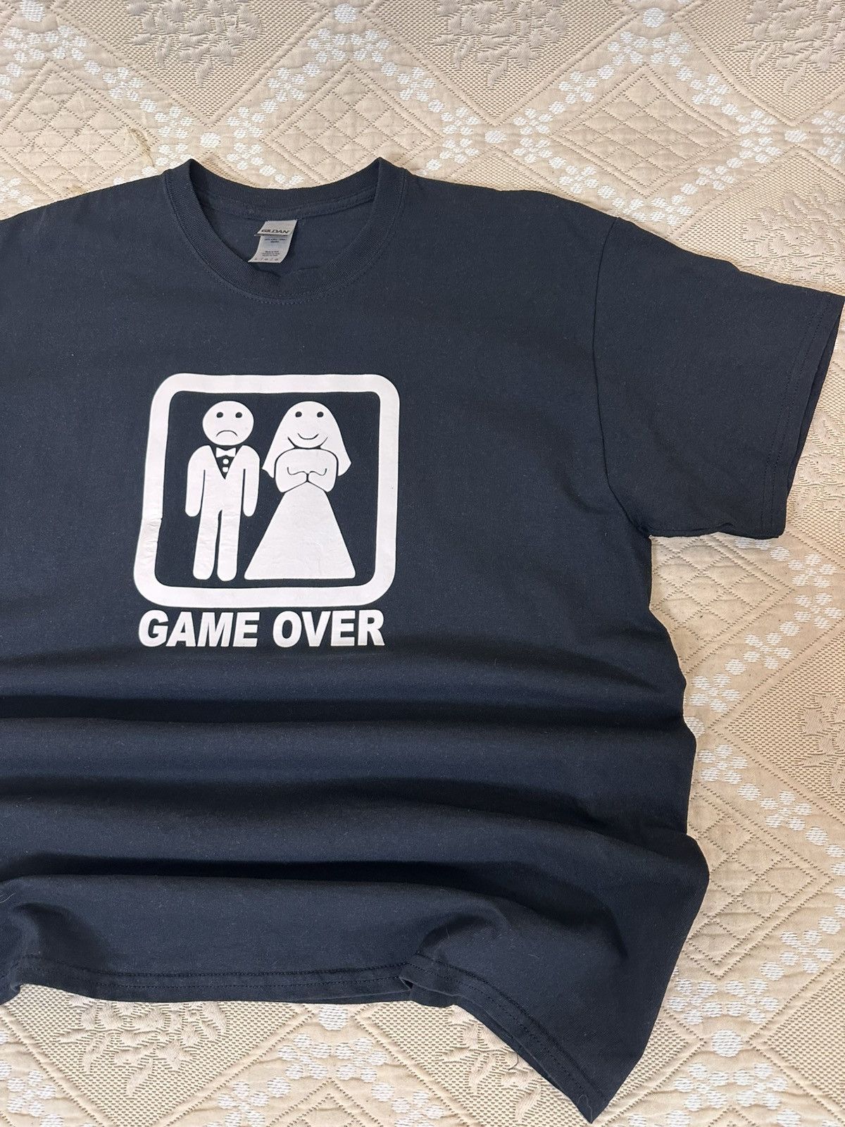Vintage 🔥 90s 2000s Y2K VTG Vintage Game Over Marriage Funny T Shirt Size US L / EU 52-54 / 3 - 2 Thumbnail