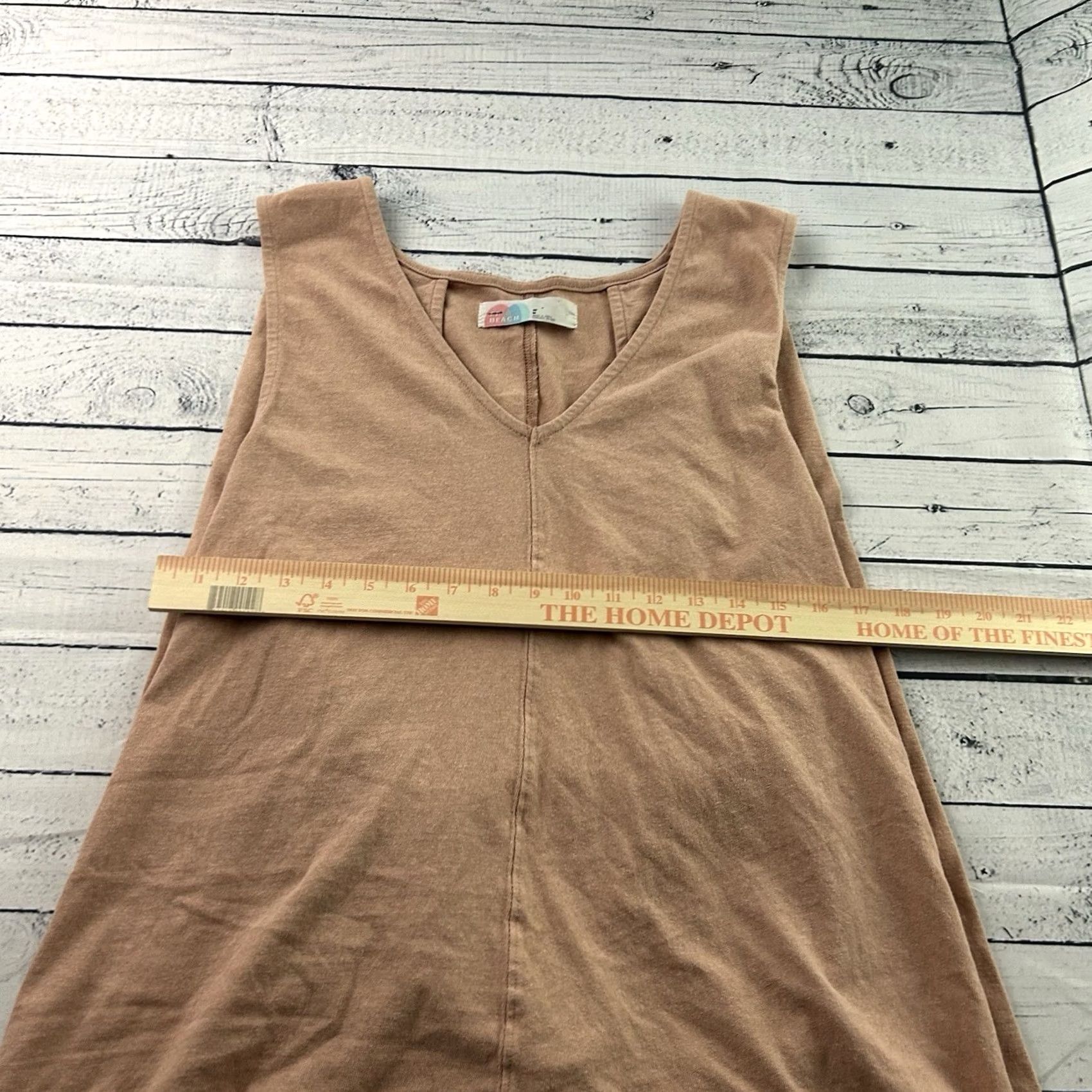 Free People Free People Beach Tank V-Neck Sleeveless Top Women’s M Beige Tan Size M / US 6-8 / IT 42-44 - 4 Thumbnail