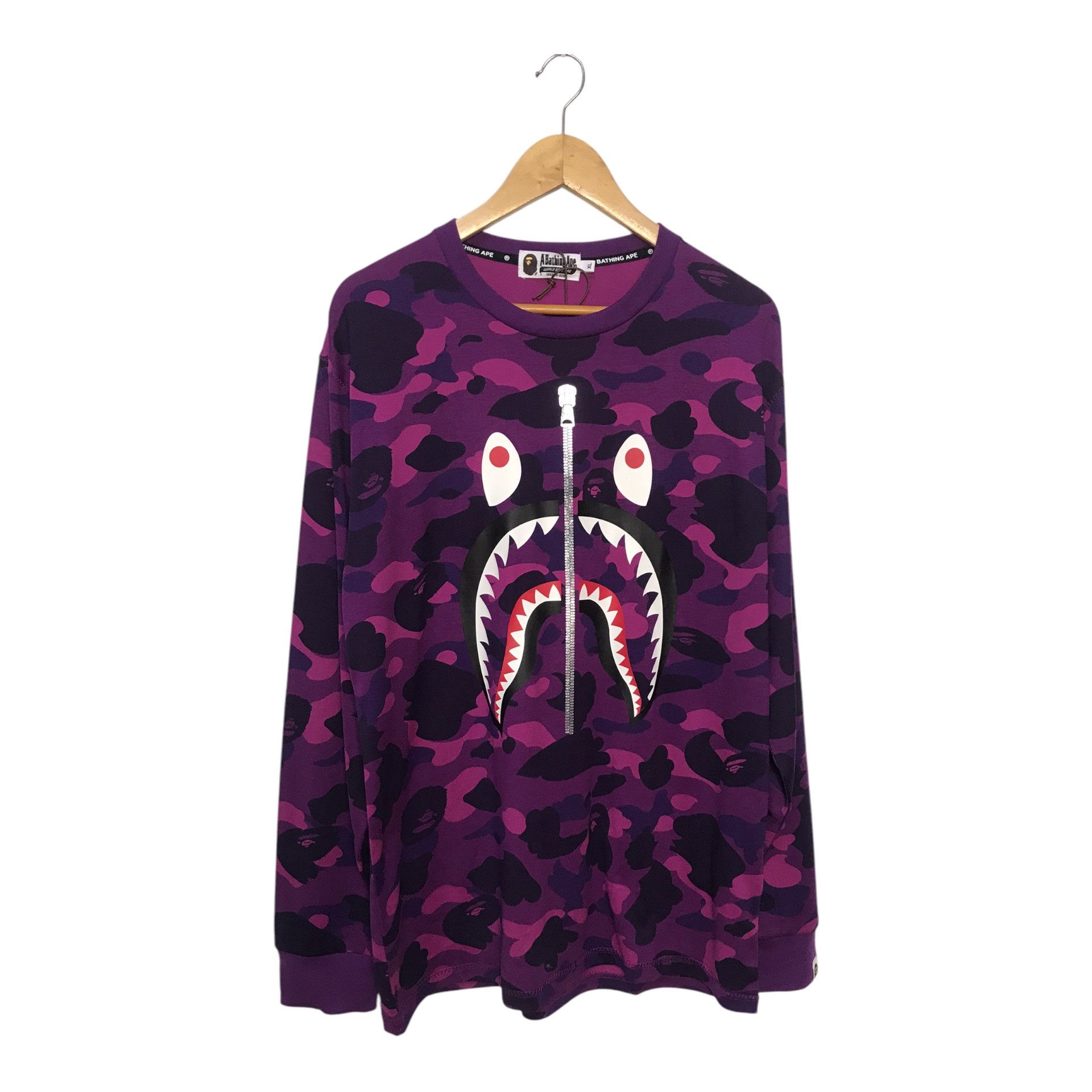 Bape Color Camo Shark L/S Tee Size US M / EU 48-50 / 2 - 1 Thumbnail