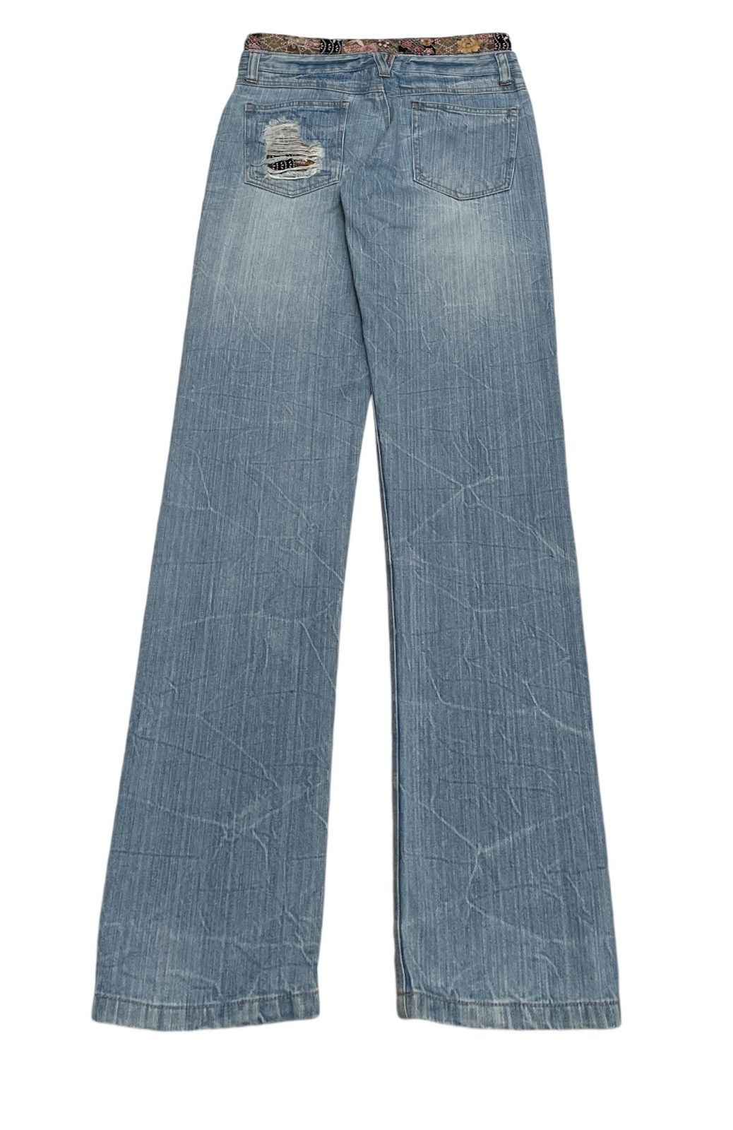If Six Was Nine × Japanese Brand Rare Vintage Japanese Brand Double Waist Sukajan Jeans 1990s Size US 31 - 2 Thumbnail