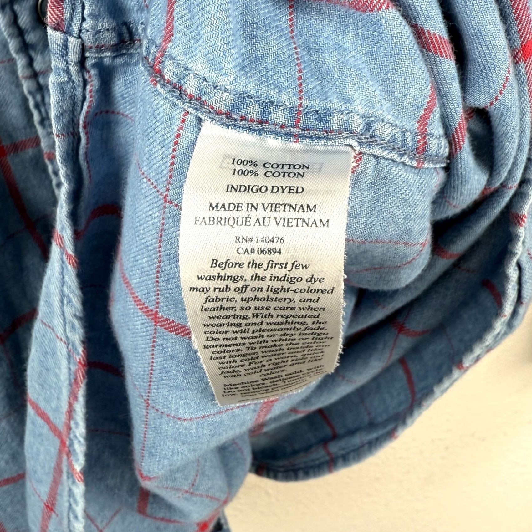 Faherty Faherty Shirt Indigo Dyed Plaid Lightweight Flannel Button Up Small Slim Fit Shirt Size US S / EU 44-46 / 1 - 7 Thumbnail