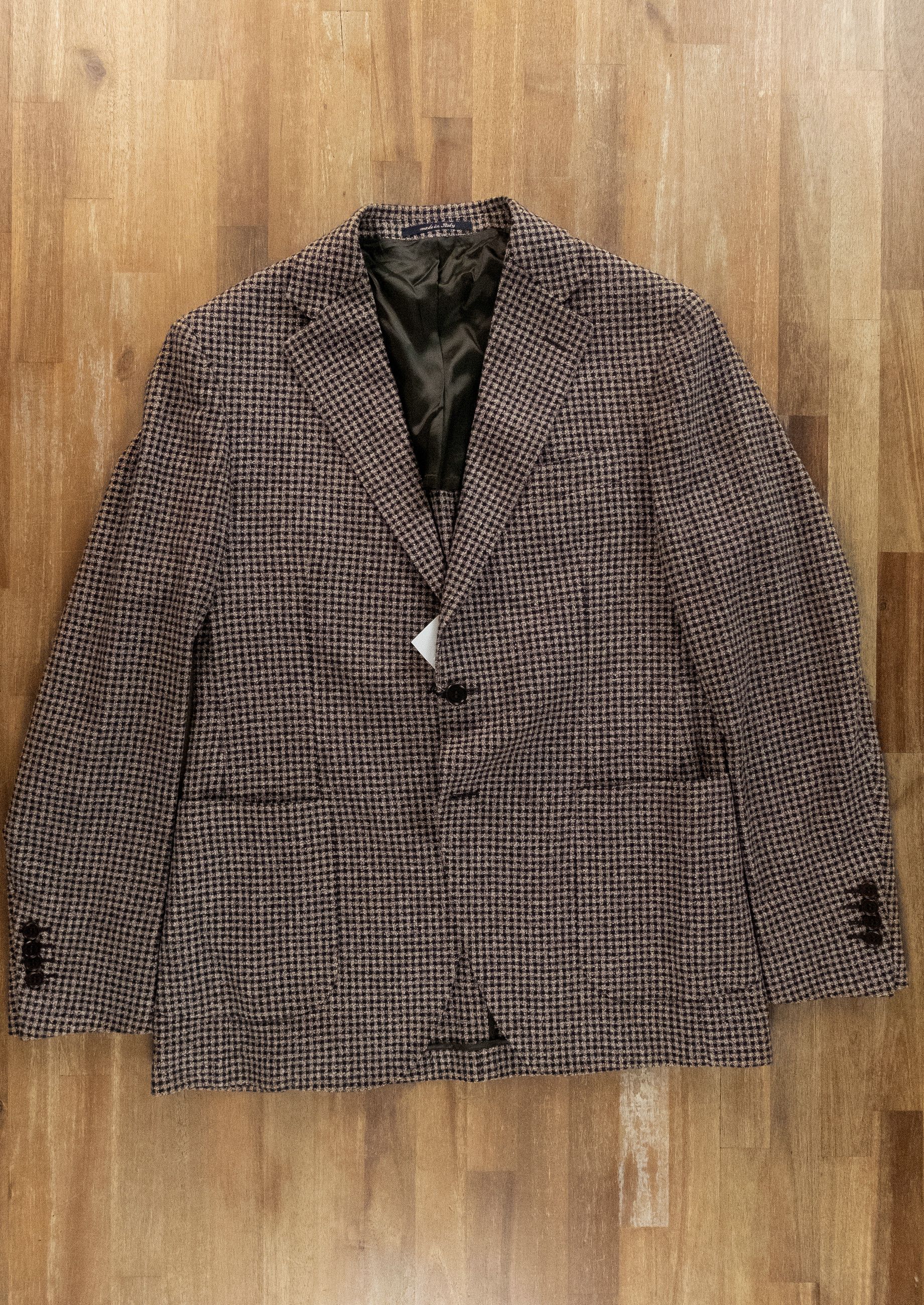 Other 100MAX Napoli brown gingham plaid sportcoat Size 40 Size 40R - 4 Thumbnail