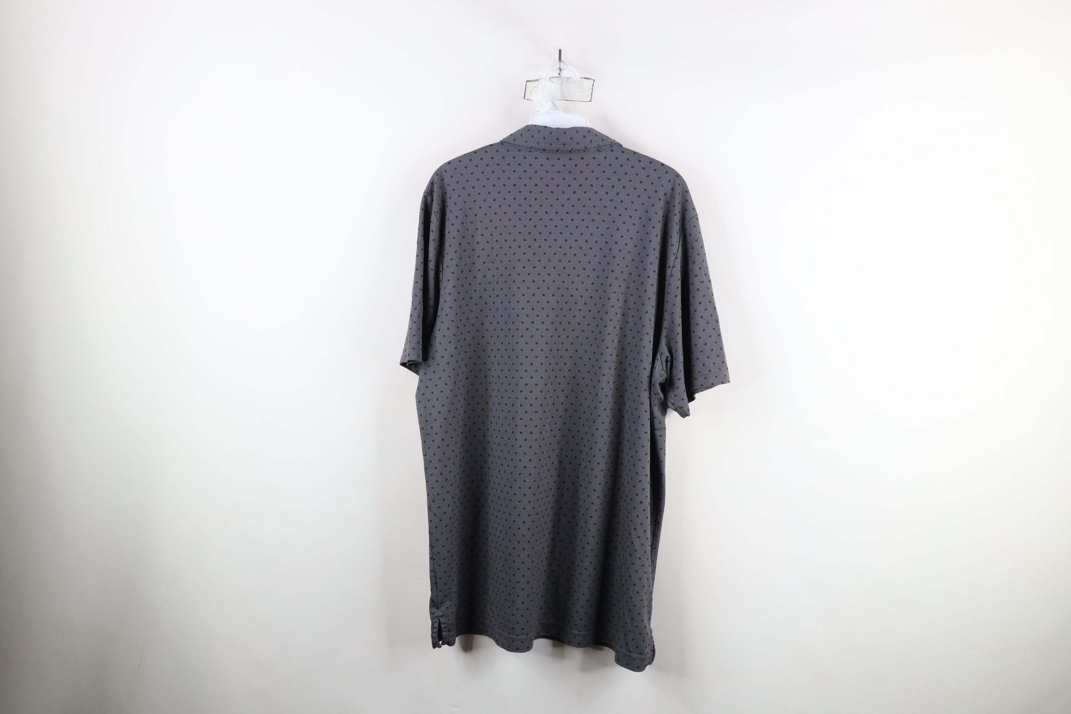 TravisMathew × Vintage Travis Mathew Geometric Knit Collared Golf POlo Shirt Gray Size US XL / EU 56 / 4 - 8 Thumbnail
