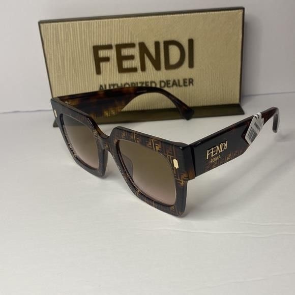 Fendi FENDI Acetate FF Sunglasses FF 0457/G/S Havana Size ONE SIZE - 9 Thumbnail