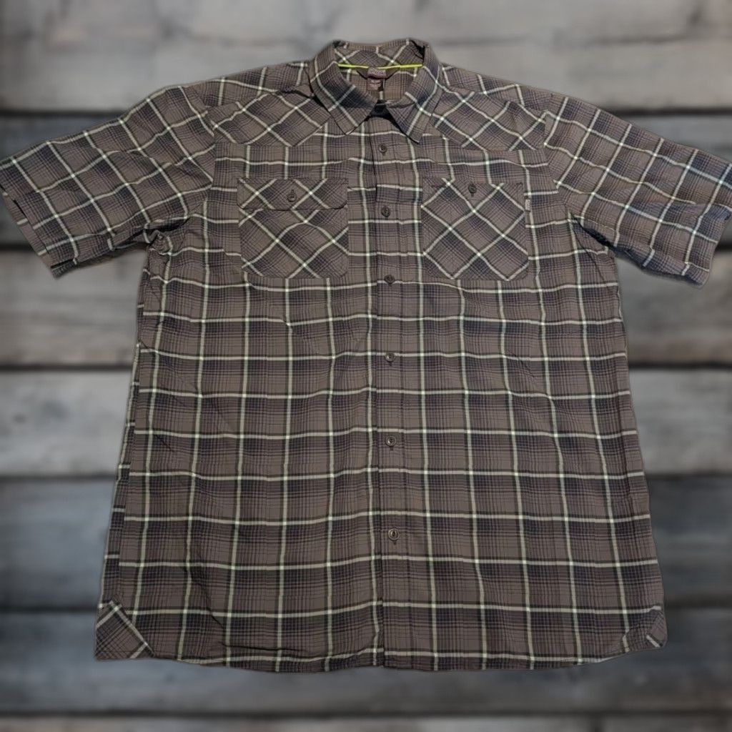 Outdoor Research Outdoor Research Men's Growler Short Sleeve Button-Up Shirt Plaid Gray Green XL Casual Workwear Size US XL / EU 56 / 4 - 1 Thumbnail