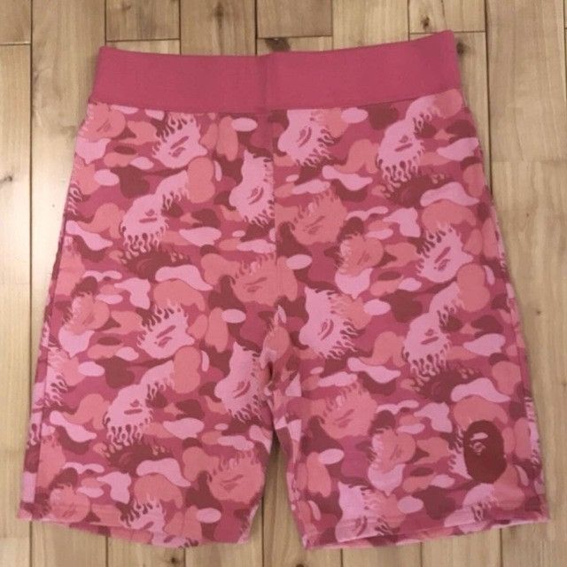 Bape BAPE Fire camo pink sweat shorts a bathing ape flame size XL Size US 36 / EU 52 - 1 Thumbnail