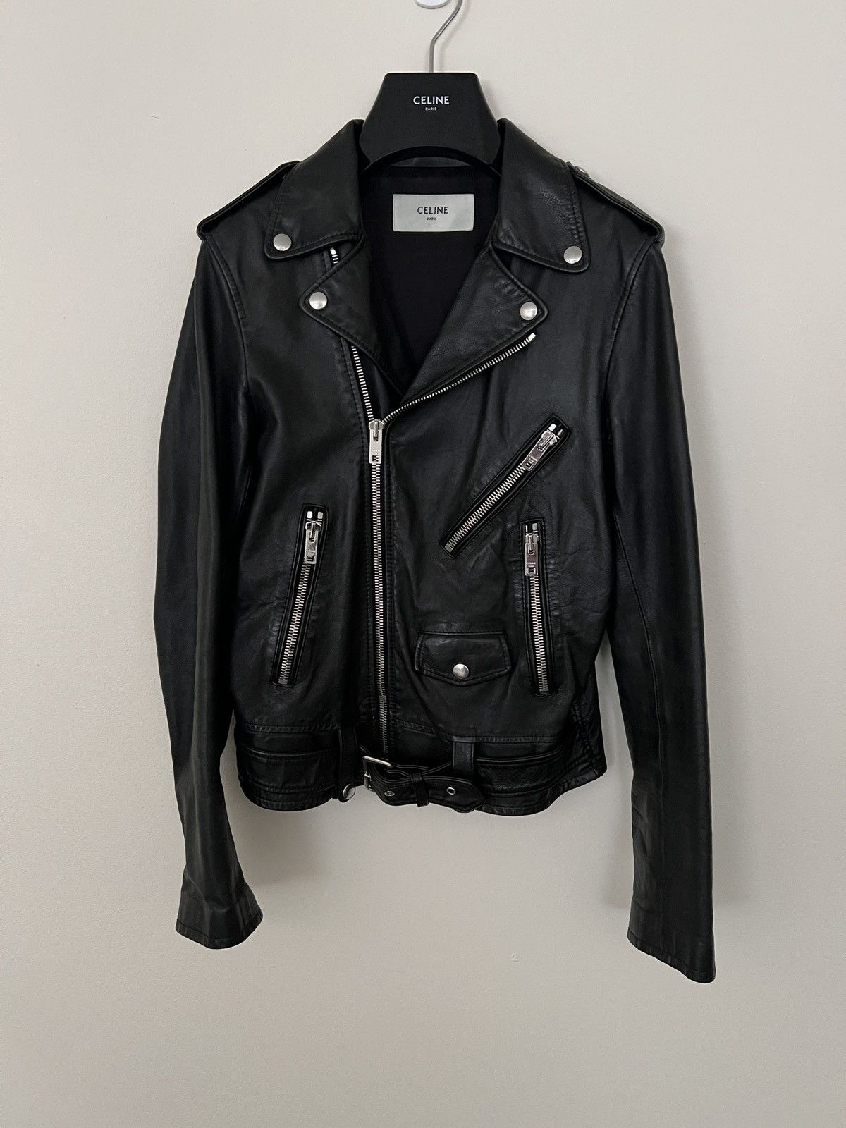 ジャケット・アウター Celine 00s Many Zip Raiders Jacket Celine Celine Studded Leather Biker Jacket | Grailed