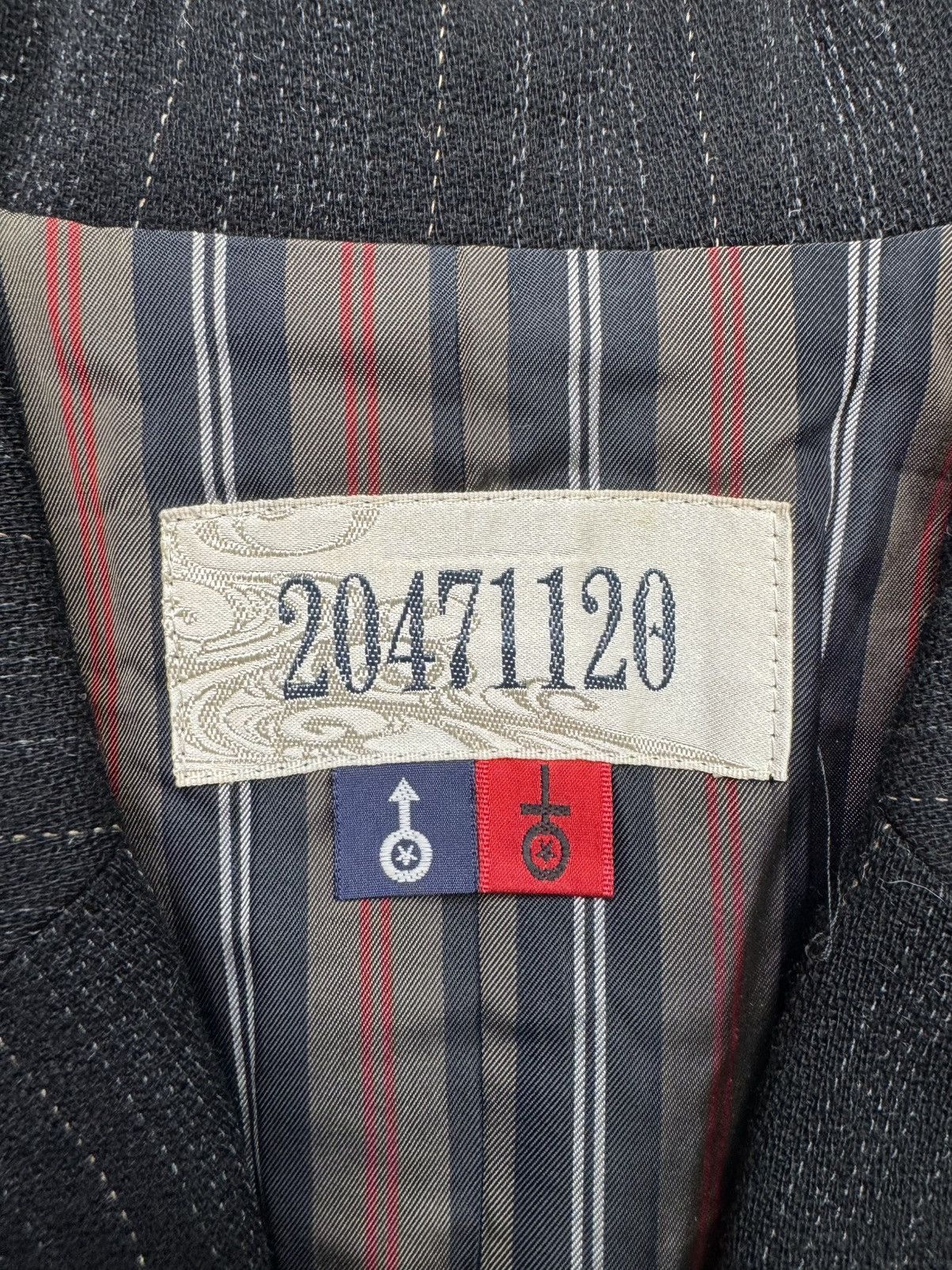 20471120 20471120 1999 shrimp blazer jacket pinstripe with shrimp tai Size M / US 6-8 / IT 42-44 - 6 Thumbnail