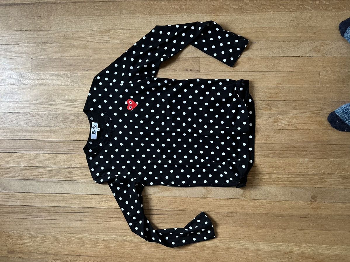 Comme des Garcons PLAY Polka dot long sleeve tee | Grailed