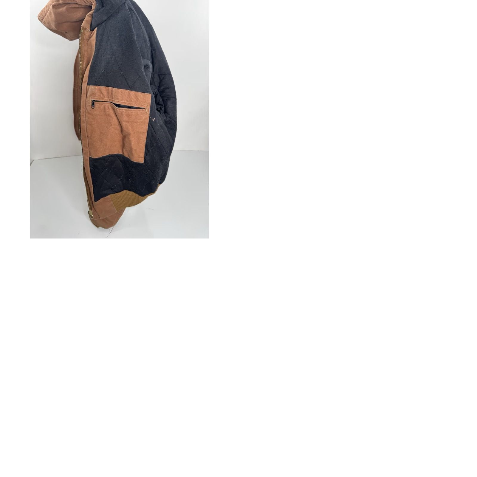 Carhartt Carhartt - 376-51 Hooded Zip Jacket Mens L Brown Distressed Jacket for Rental Only Label Zip Full Zip Hooded Mens L Brown Jacket Size US L / EU 52-54 / 3 - 9 Thumbnail
