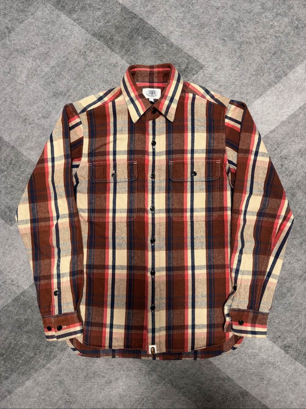 Bape A BATHING APE Plaid Flannel Shirt Size M Size US M / EU 48-50 / 2 - 1 Thumbnail