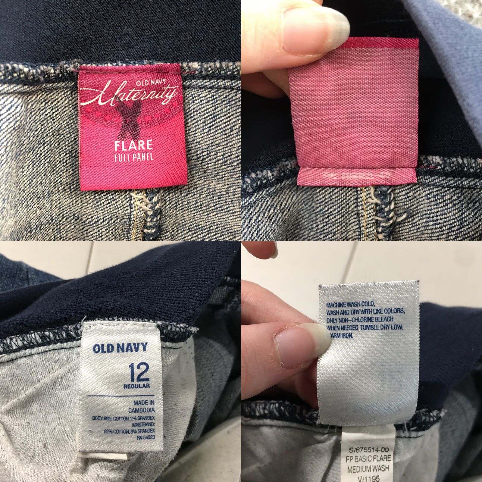 Old Navy Old Navy Maternity Jeans Flared Womens 12R Blue Denim Low Rise 36x31 Regular Inseam 31 Denim Flats Pockets Women Jeans Size 34" / US 12 / IT 48 - 10 Thumbnail