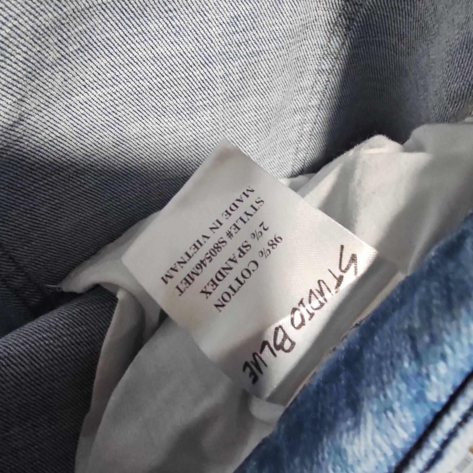 Other Women's 33 Studio Blue Distressed Jeans Size 33" - 4 Thumbnail