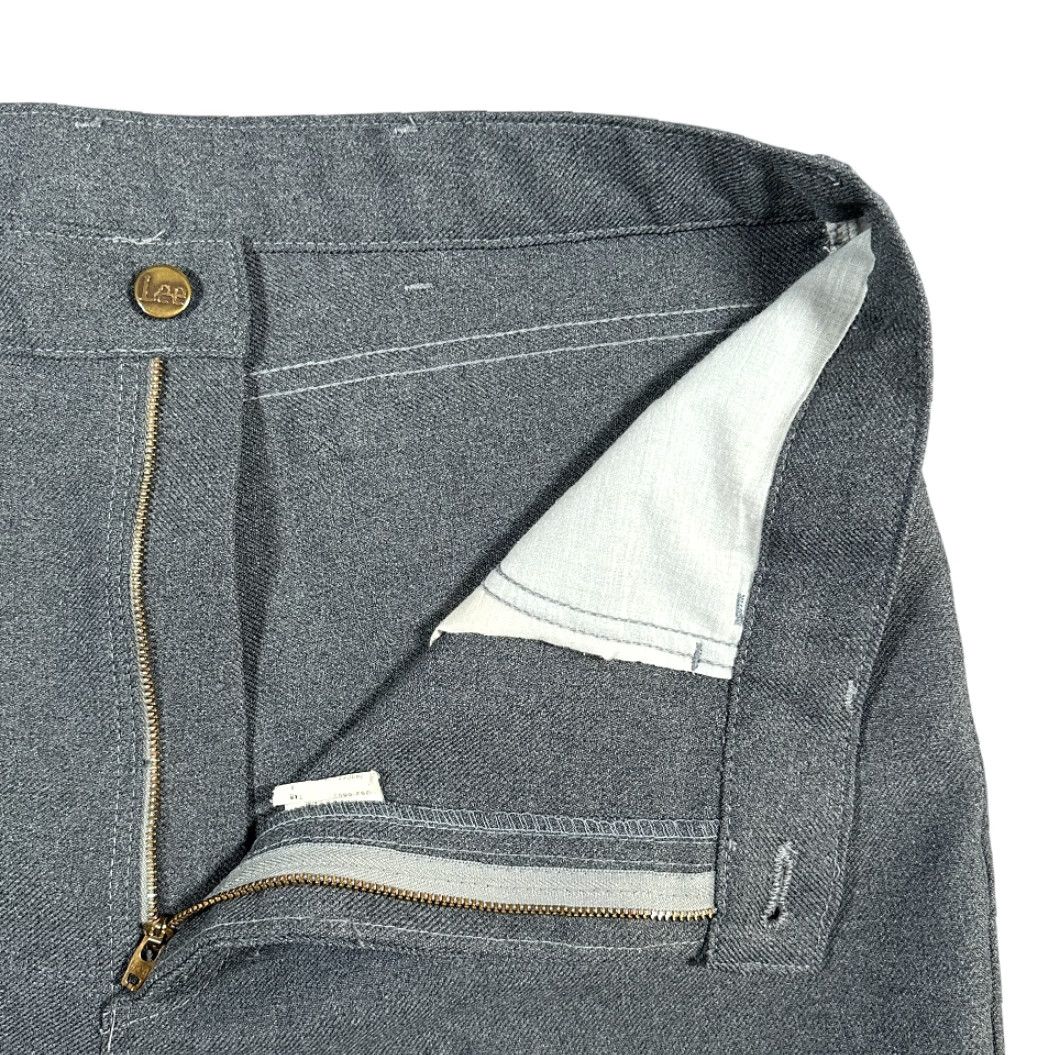 Lee VINTAGE Lee Pants Mens 36x30 Gray Polyester Creased Dress Disco USA Union 70s Size US 36 / EU 52 - 5 Thumbnail