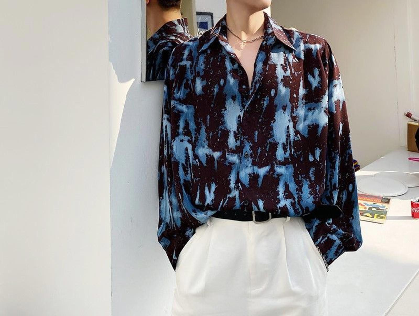 Vintage Paint Splatter Long Sleeve Shirt Size US M / EU 48-50 / 2 - 5 Thumbnail