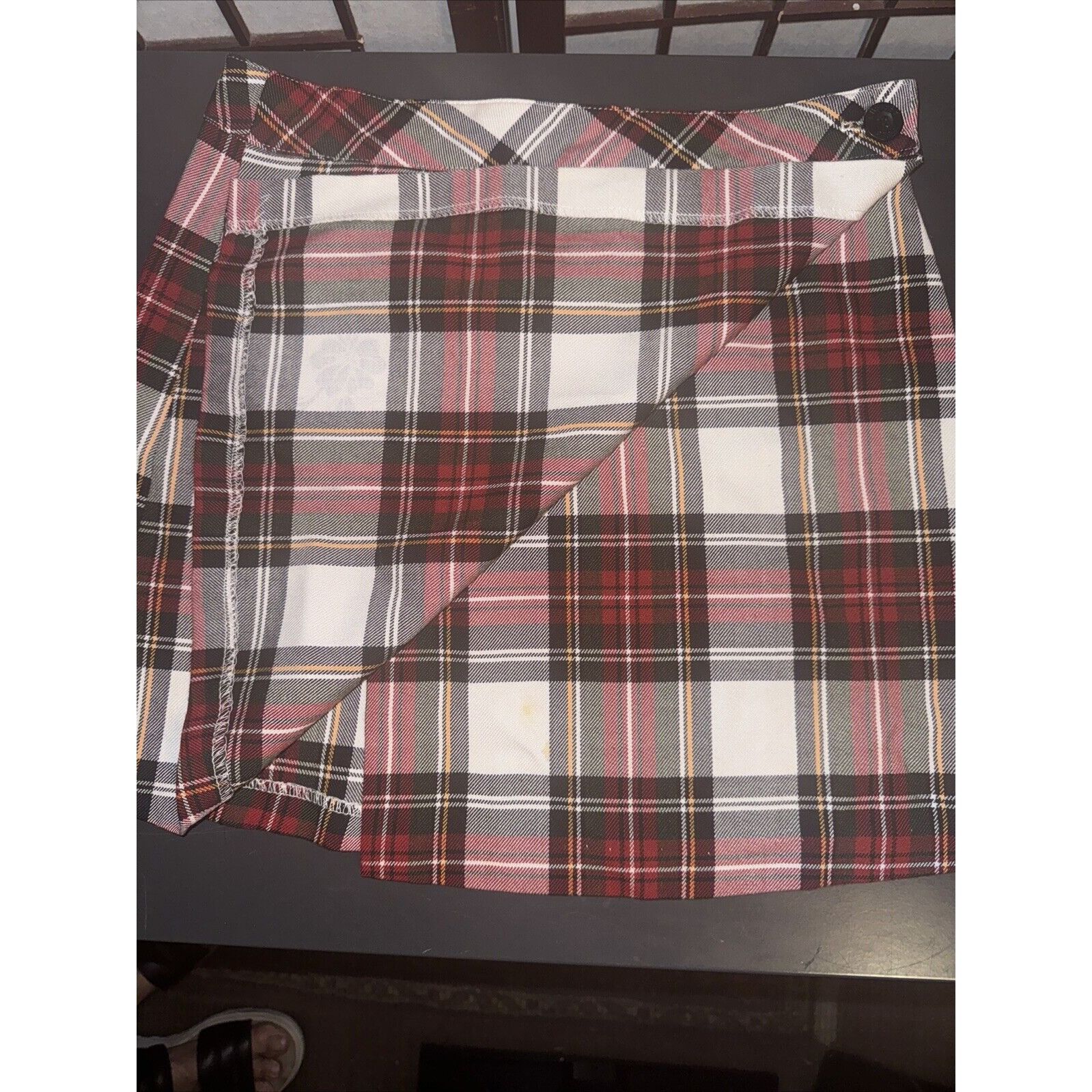 Other Urban Vibe Plaid Mini Skirt Womens MISSING SIZE Wrap Floral Size 27" / US 4 / IT 40 - 6 Thumbnail