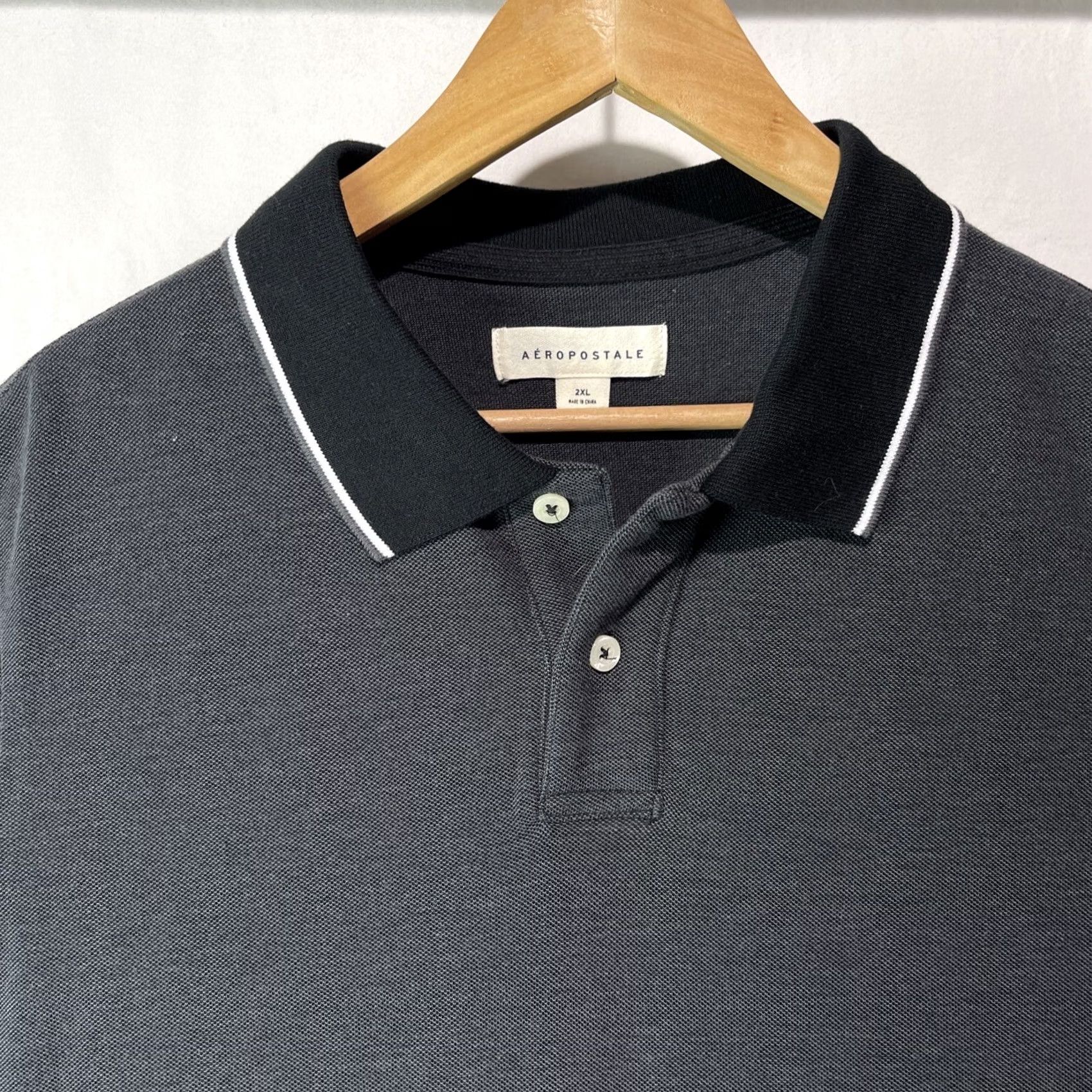 Vintage Aéropostale Shirt Men 2XL Dark Gray Polo Short Sleeve Collared Button Up Size US XXL / EU 58 / 5 - 4 Thumbnail