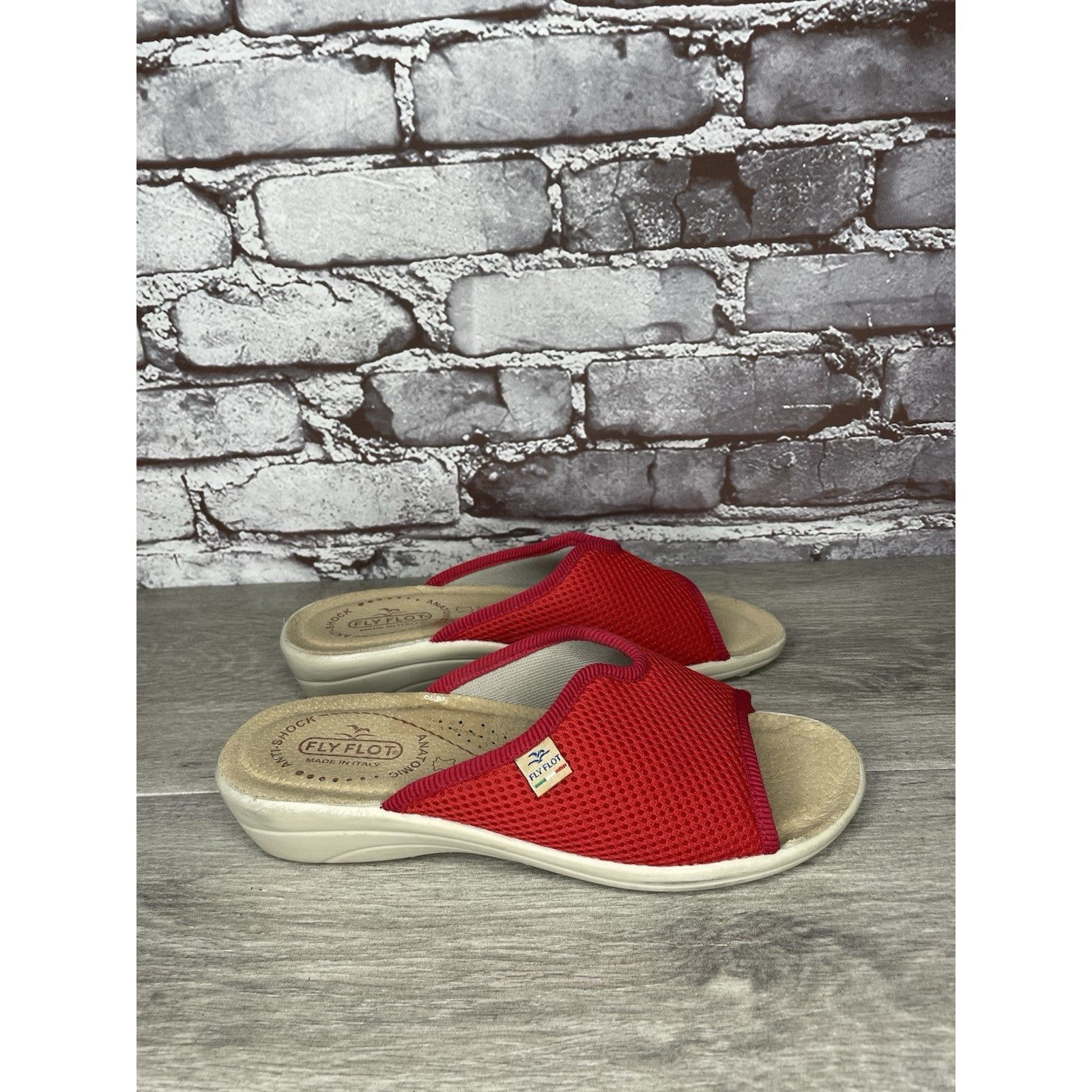 Other Fly Flot Anatomic Red Mesh Slide Wedge Comfort Casual Sandal Size US 6 / IT 36 - 17 Thumbnail
