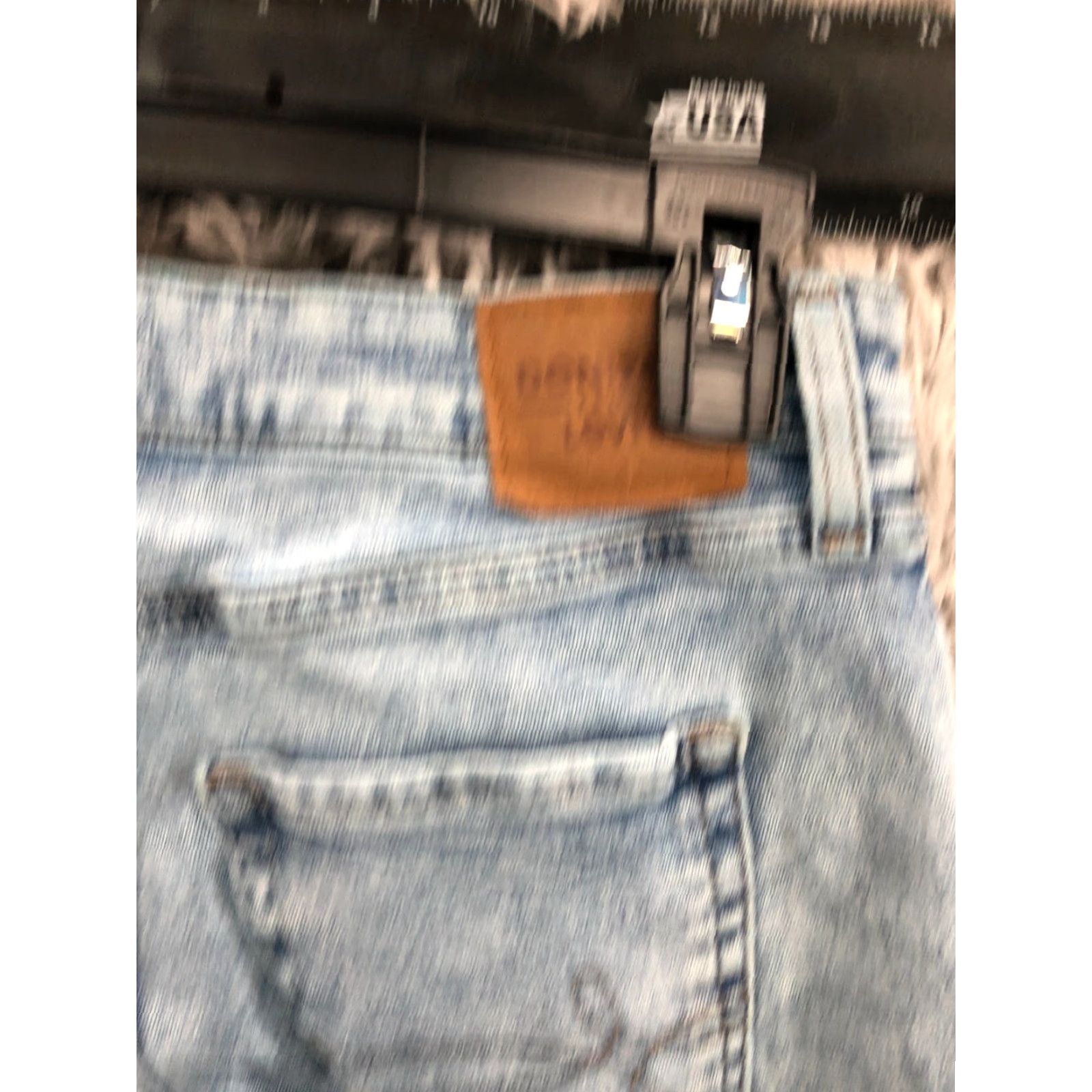 Denizen DENIZEN Jeans Boyfriend Denim Blue 29x25 Size 8 Regular Women’s Medium Wash Blue Distressed No 5-Pocket Zip Button Logo UNS Size 30" / US 8 / IT 44 - 6 Thumbnail