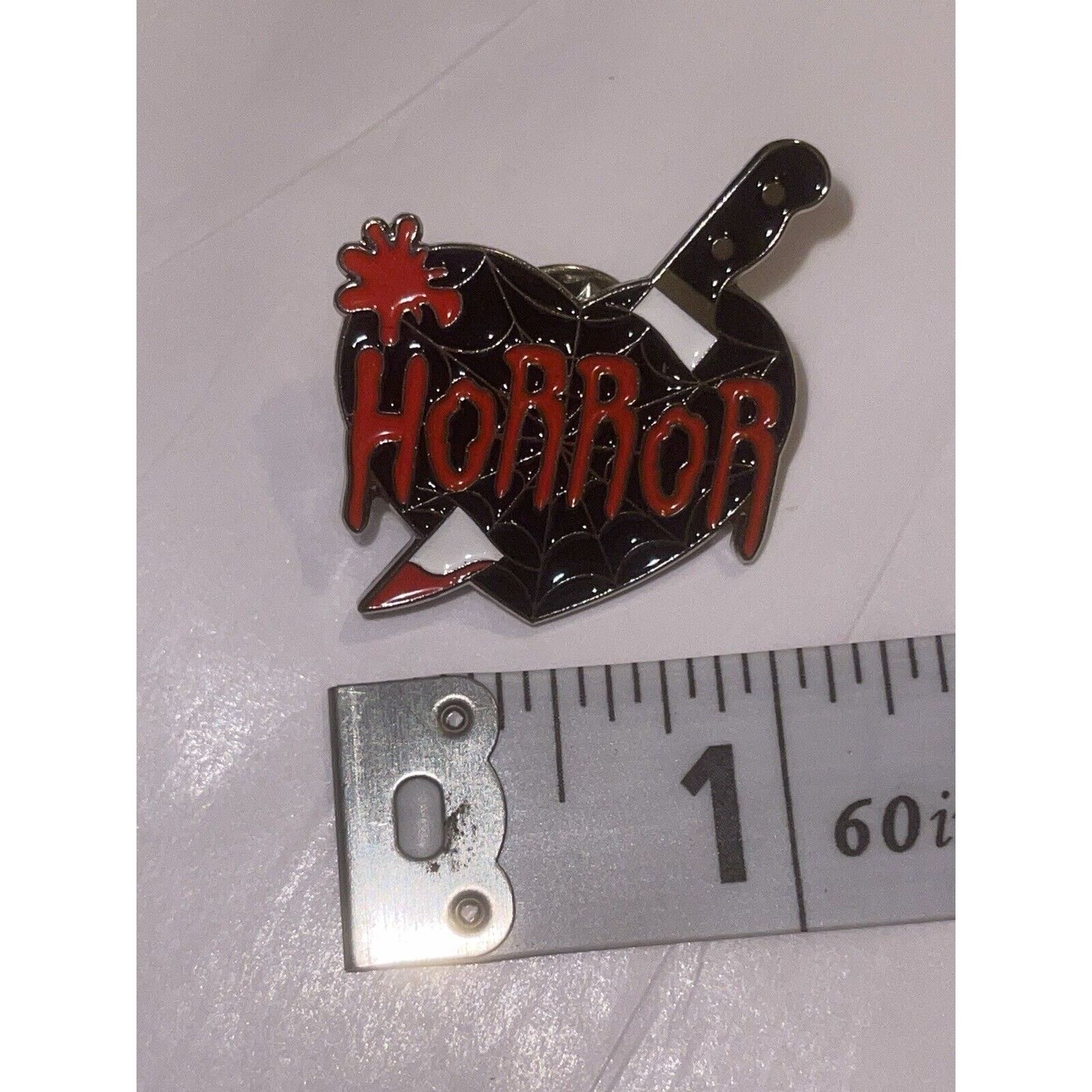 Other I Love Horror Heart Halloween Horror Pin Brooch Size ONE SIZE - 1 Preview