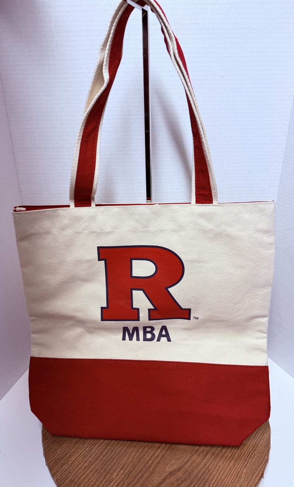 Other Rutgers University Scarlet Knights Red/Tan “R” MBA Tote Bag Size ONE SIZE - 1 Thumbnail