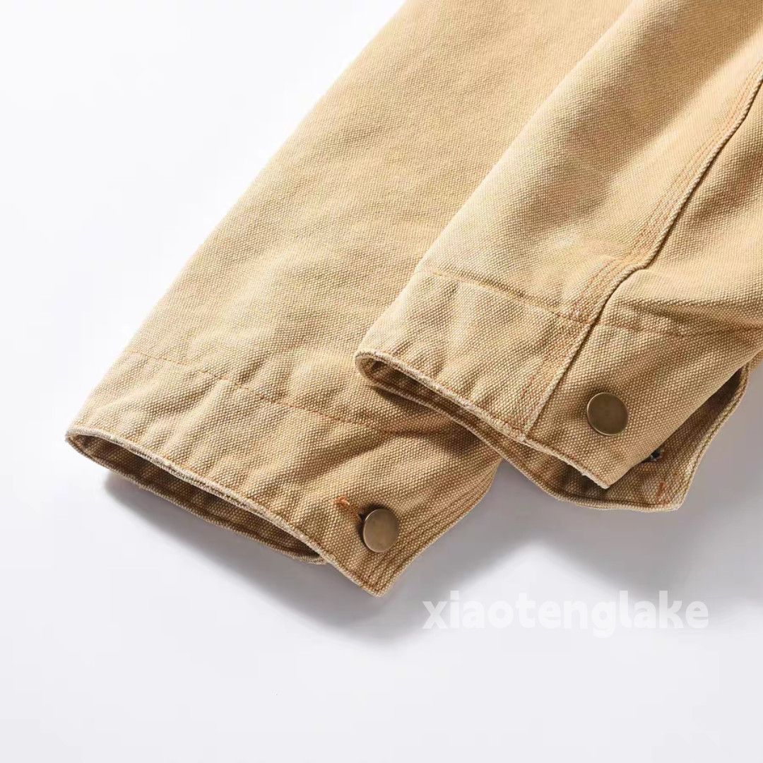 Designer Utility Washed faded loose carpenter work jacket Size US XL / EU 56 / 4 - 5 Thumbnail