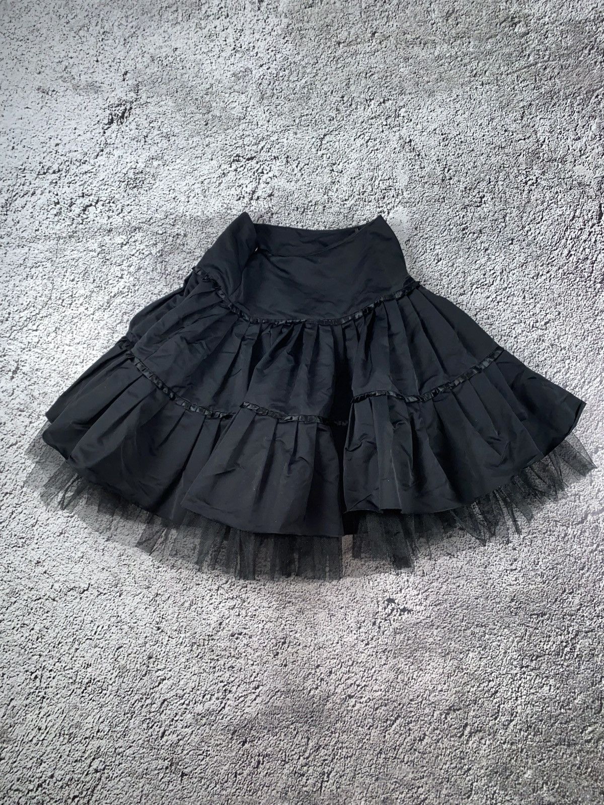 Japanese Brand Vintage Y2K mesh lush pleated midi skirt 00s gothic opium Size 30" / US 8 / IT 44 - 5 Thumbnail