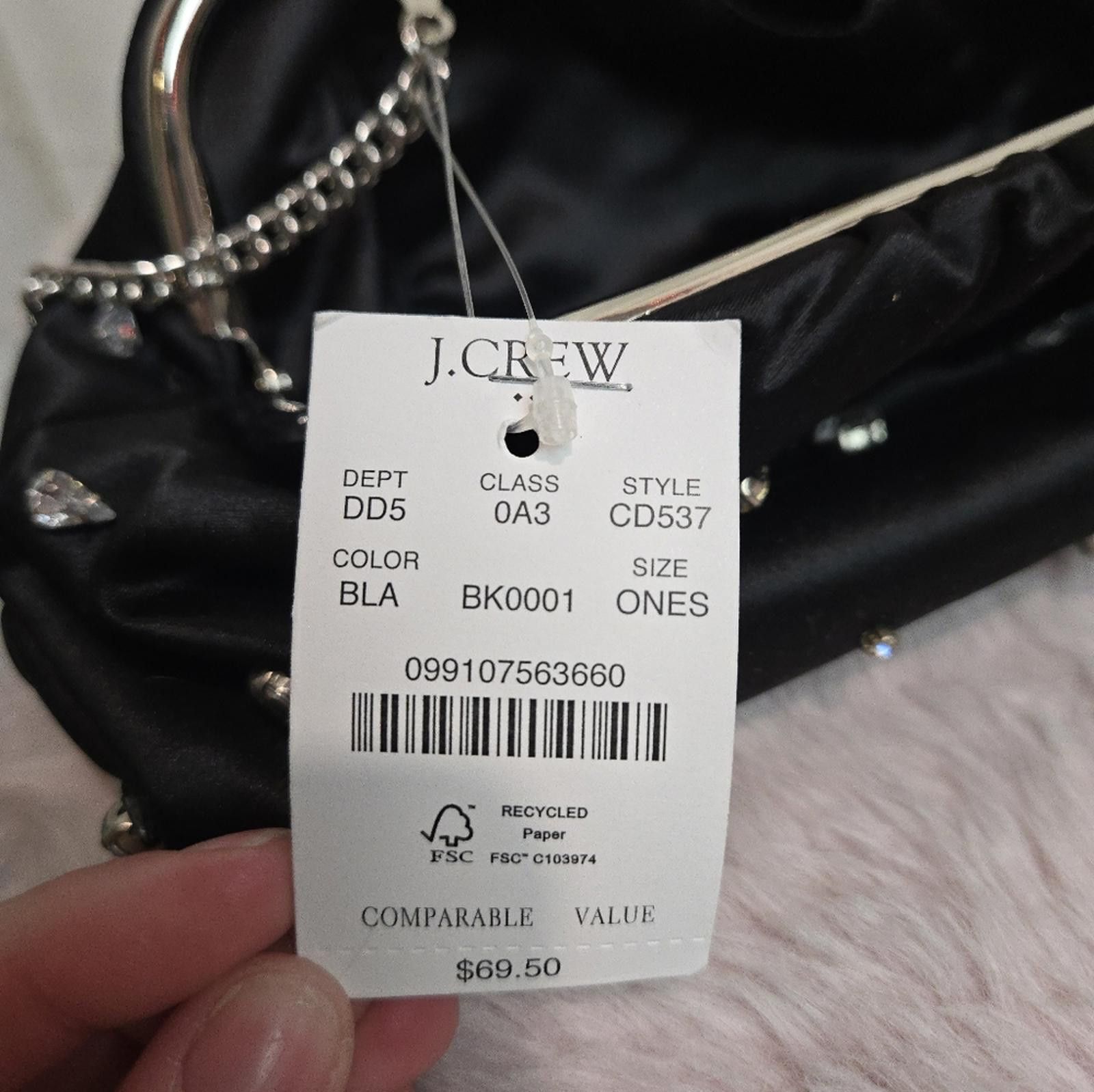 J.Crew J Crew Satin rhinestone clutch Size ONE SIZE - 6 Thumbnail