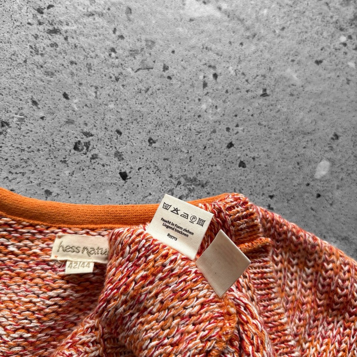 Other Hessnatur Womens Cotton Knit Sweater Orange Coral V Neck Size L / US 10 / IT 46 - 6 Thumbnail