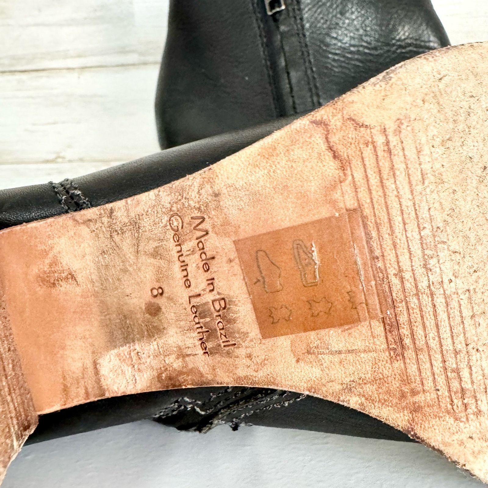 Madewell Madewell The Billie Black Side Zipper Leather Ankle Bootie 8 Size US 8 / IT 38 - 4 Thumbnail